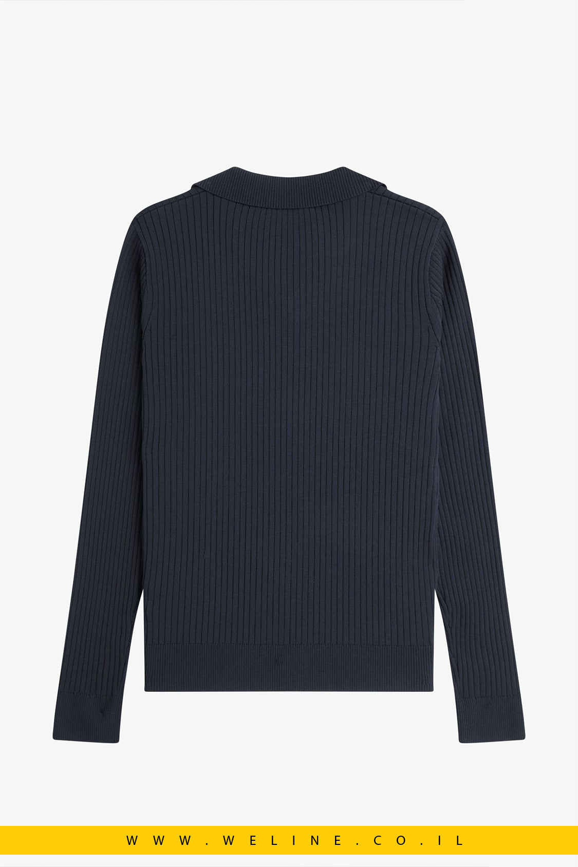 חולצת פולו סרוגה עם מרקם ריב – Fred Perry