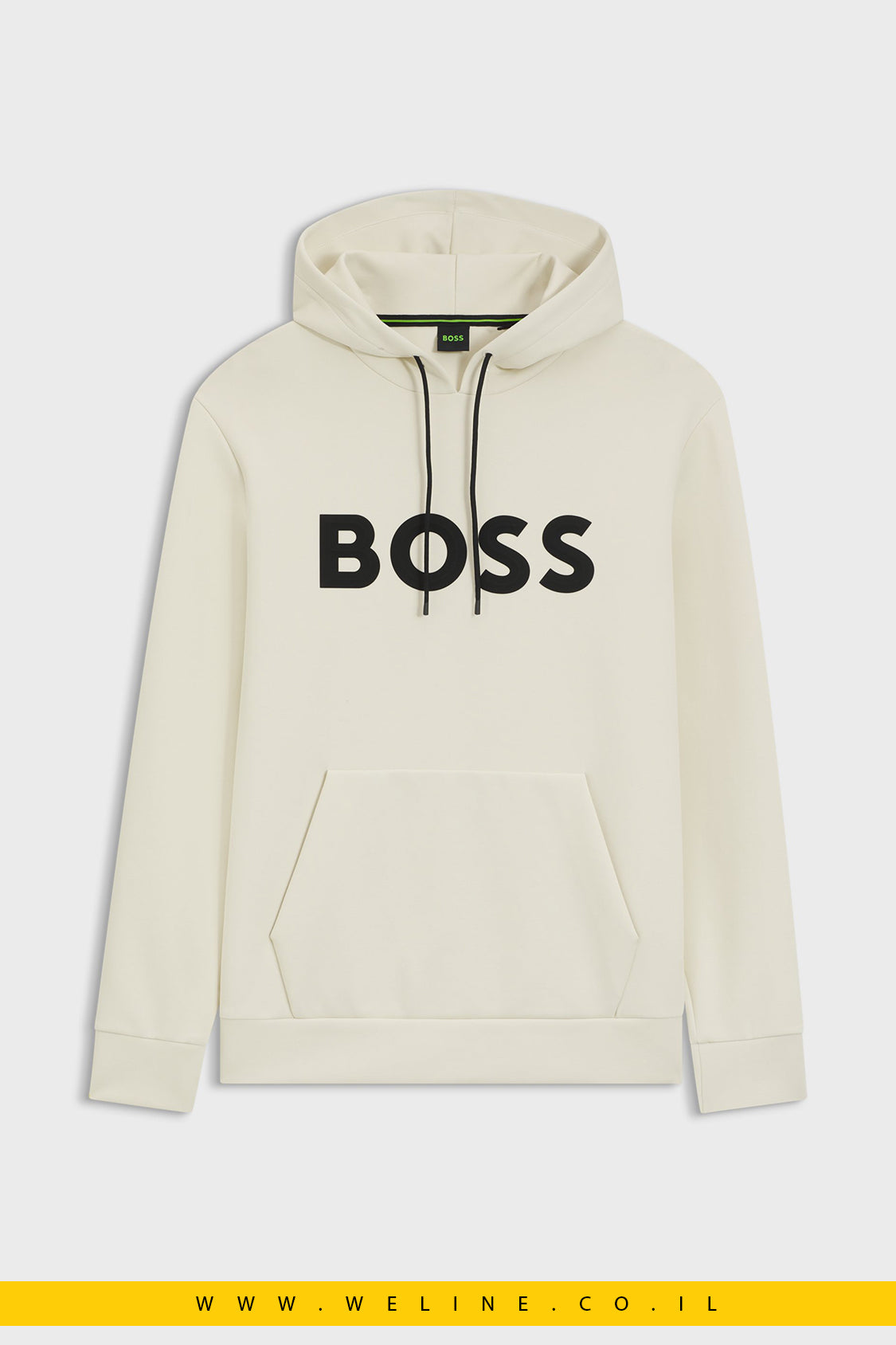 קפוצ'ון כותנה עם לוגו מובלט – BOSS
