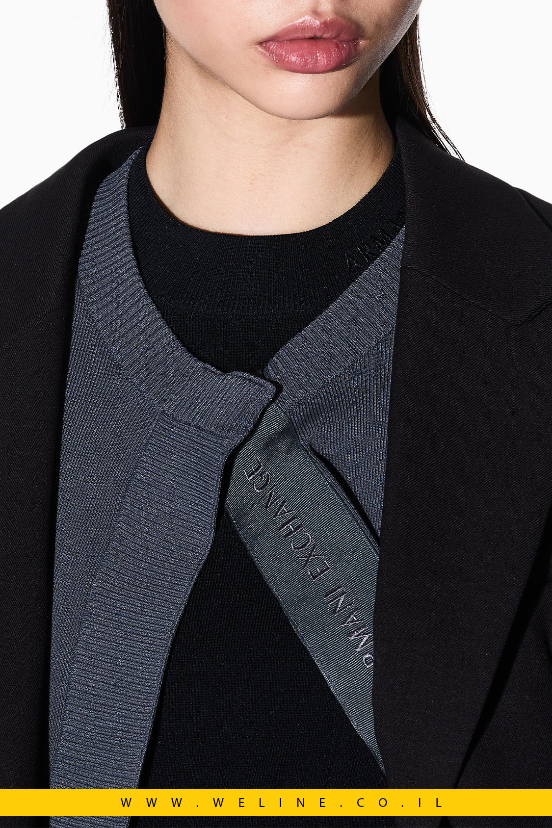 קרדיגן עם שרוולים מחורצים – Emporio Armani
