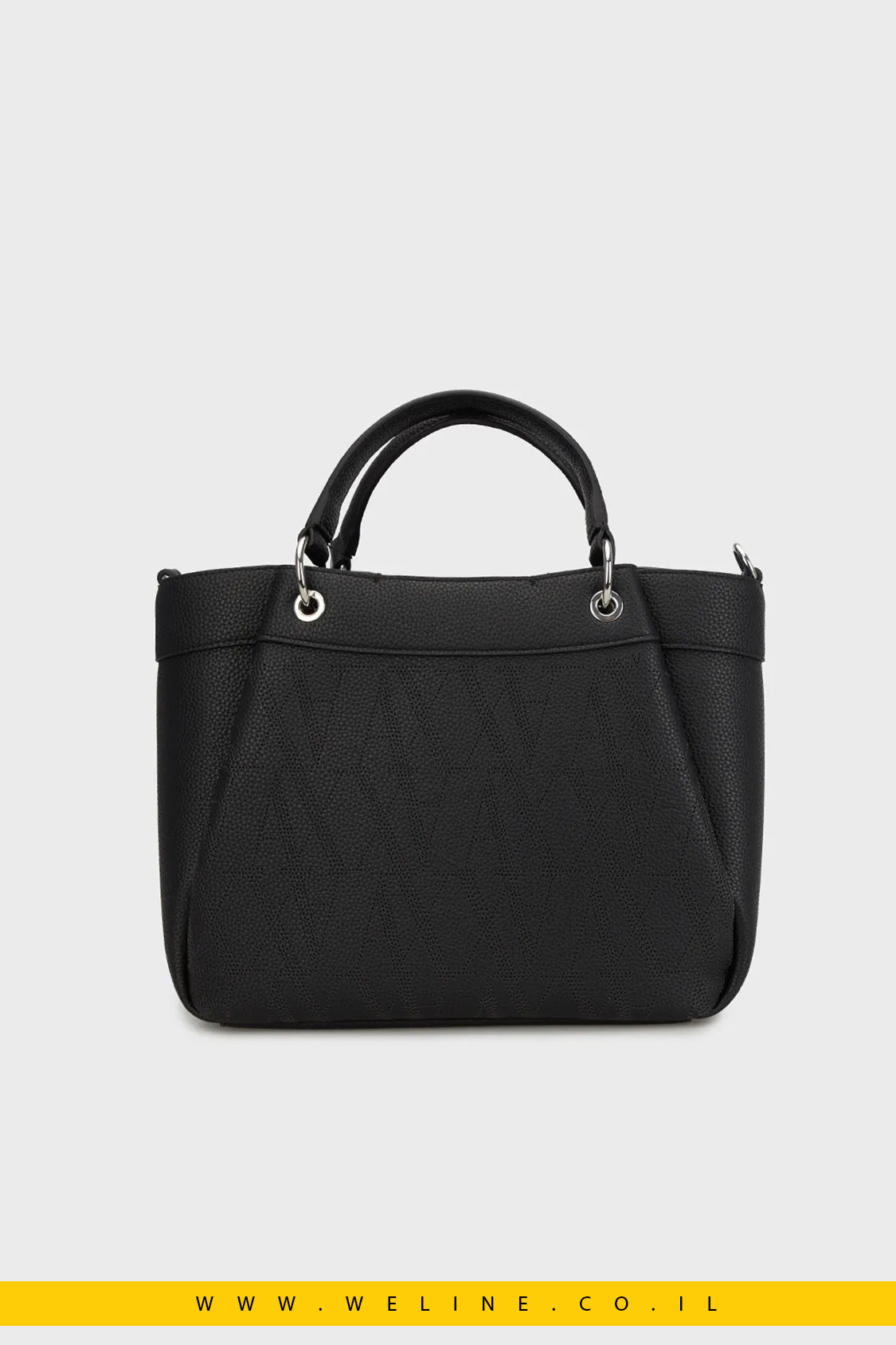 תיק צד לנשים Armani Exchange - דגם עם לוגו ורצועה נשלפת