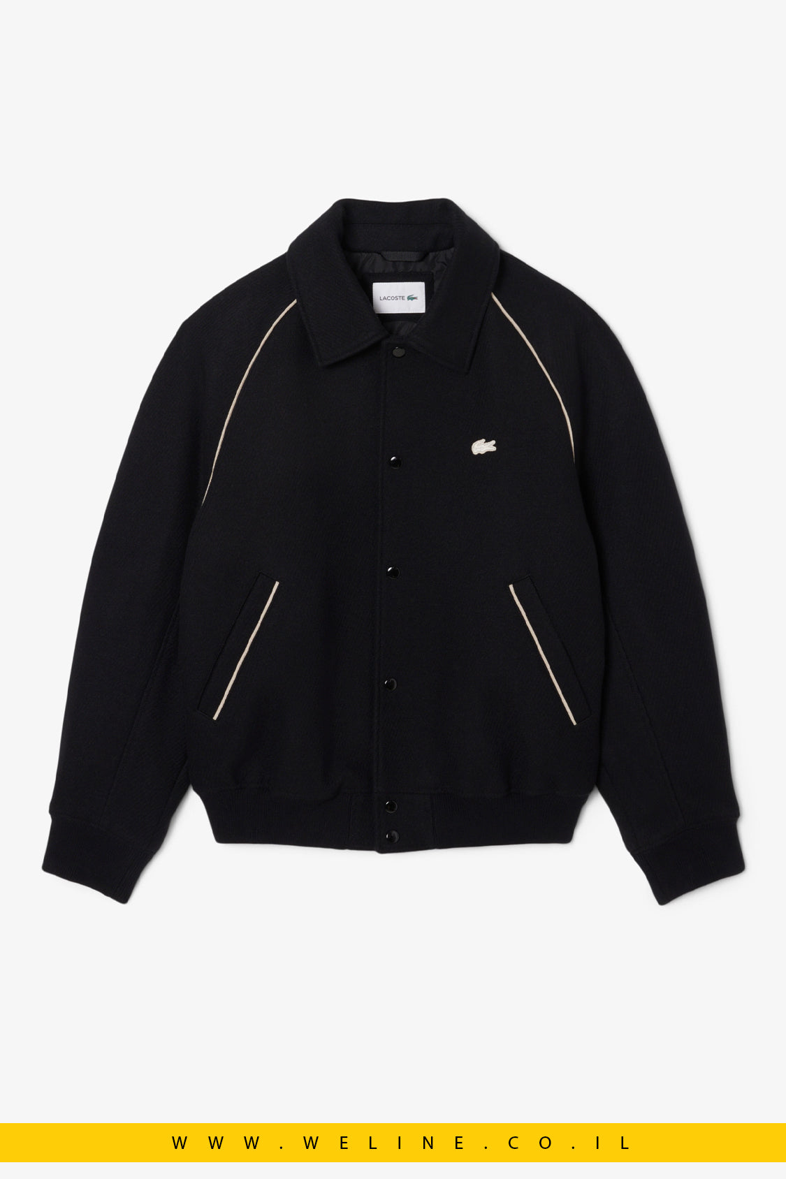 מעיל וארסיטי יוקרתי עם פאץ' רקום – Badge Accent Wool Varsity Jacket