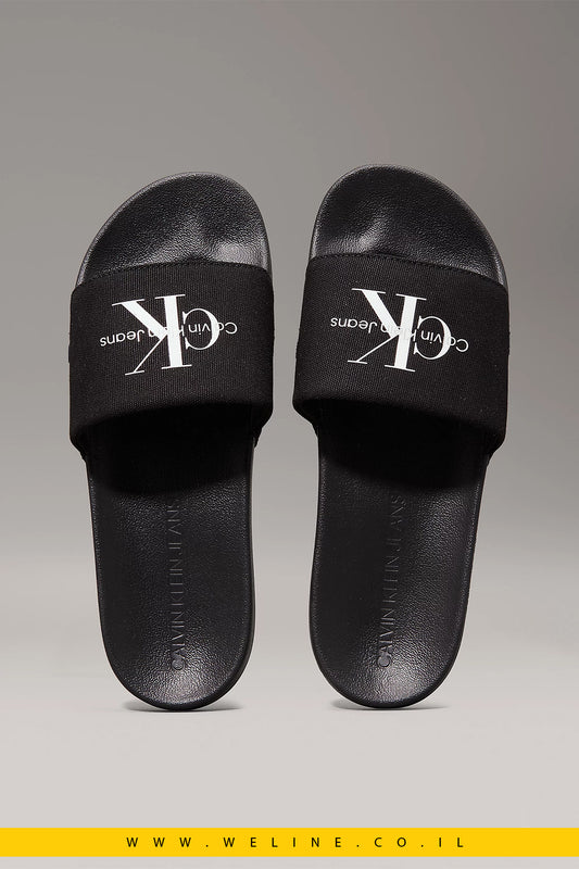 כפכפי קנבס לגברים עם לוגו – Calvin Klein