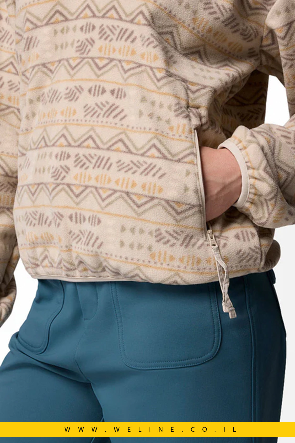 ג׳קט פליס מודפס לנשים – Sequoia Grove Printed Half Zip