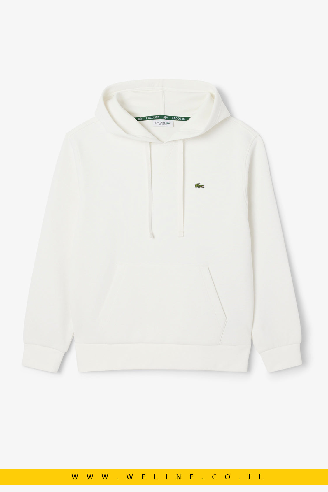 קפוצ’ון נשים Piqué לבן – Lacoste