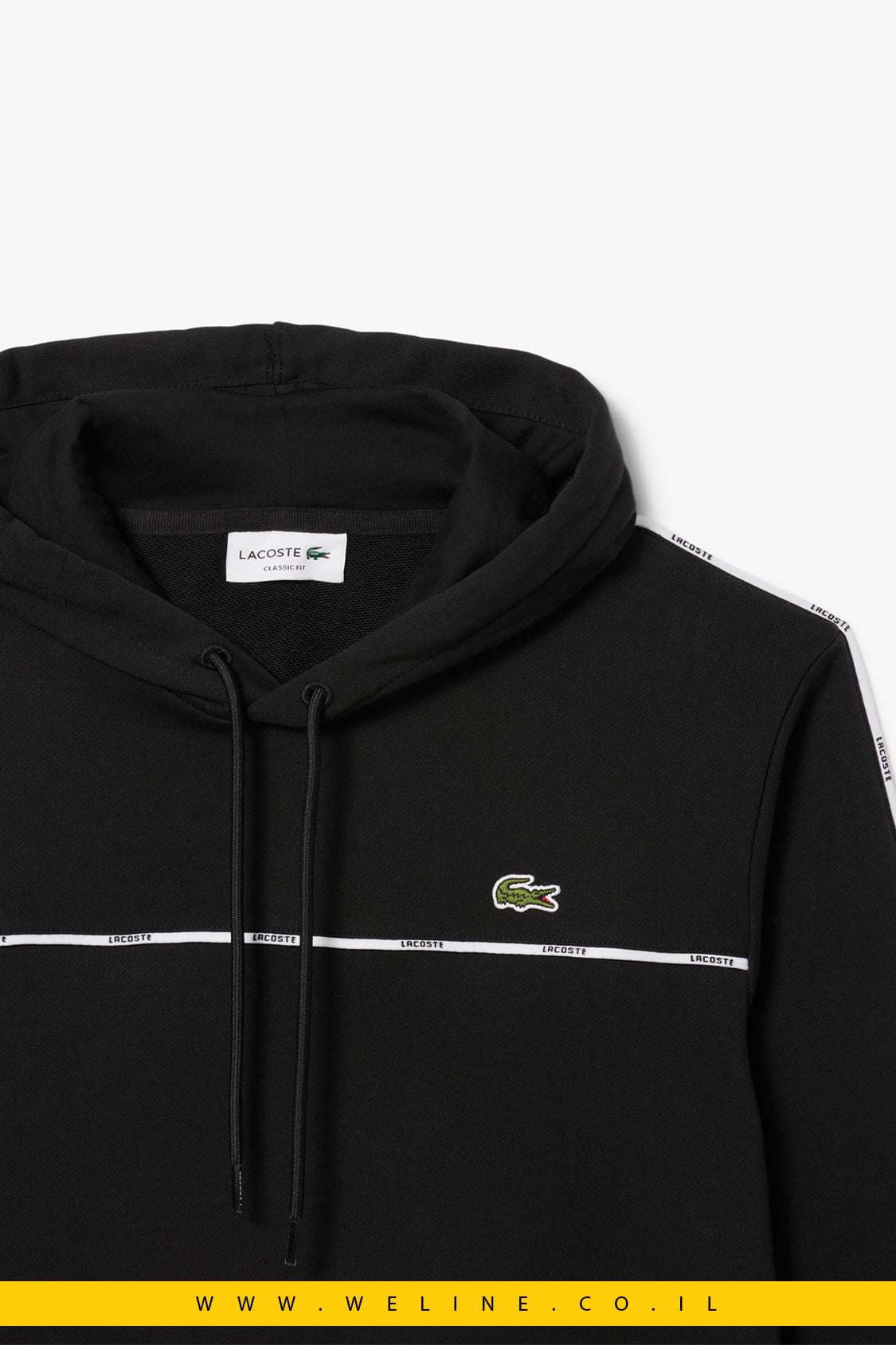 סווטשירט ממותג Classic Fit לגברים Lacoste