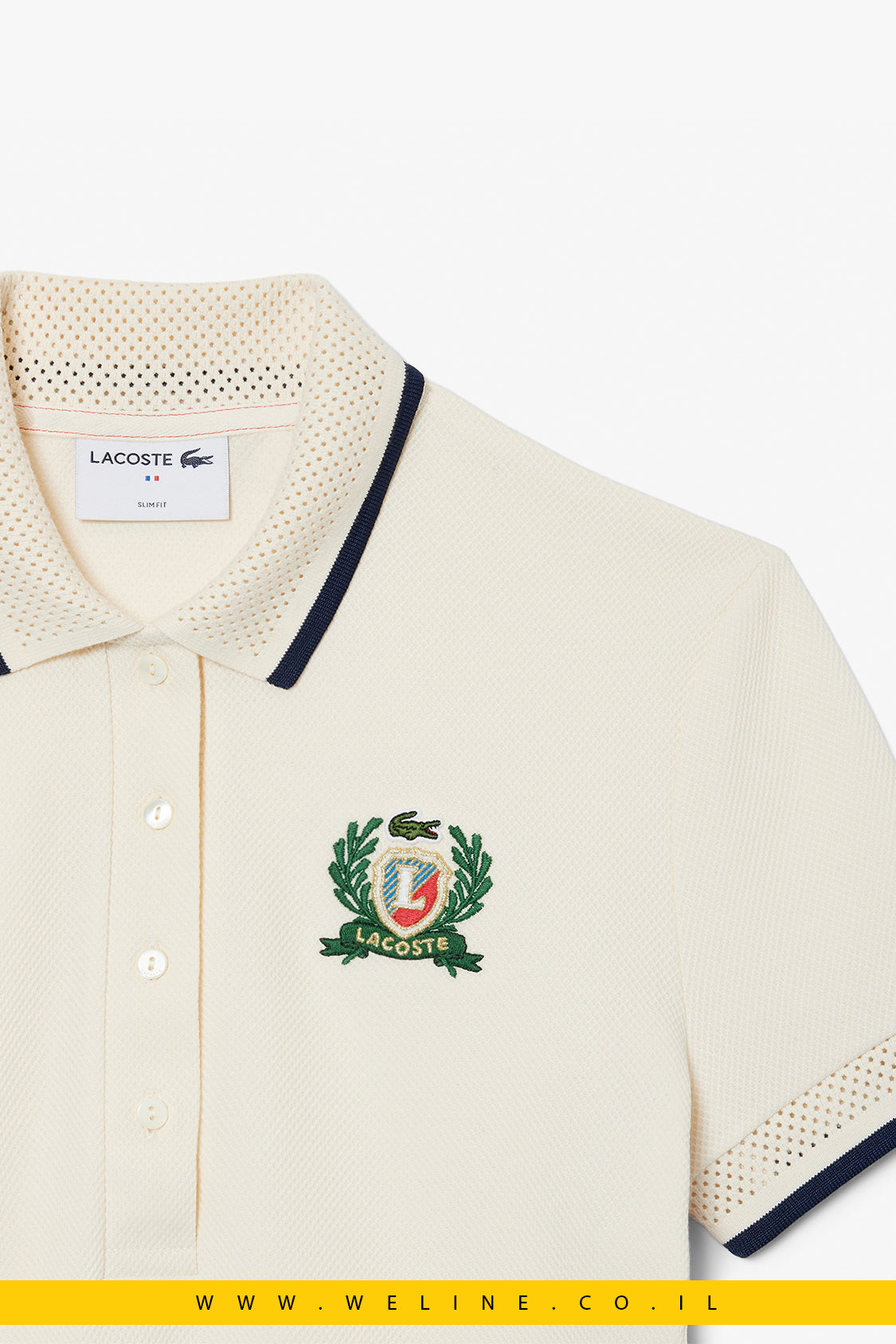 חולצת פולו צרפתית בגזרת Slim לנשים – Lacoste