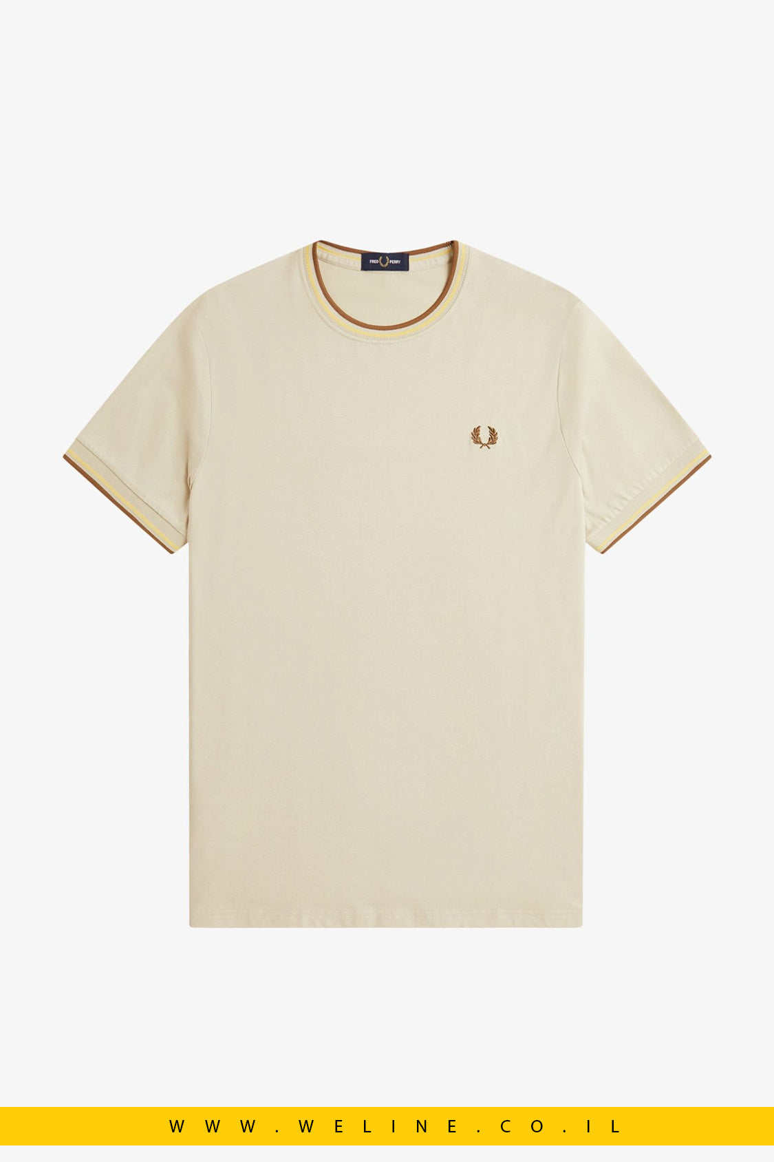 חולצת טי לנשים עם גימור Twin Tipped - Fred Perry