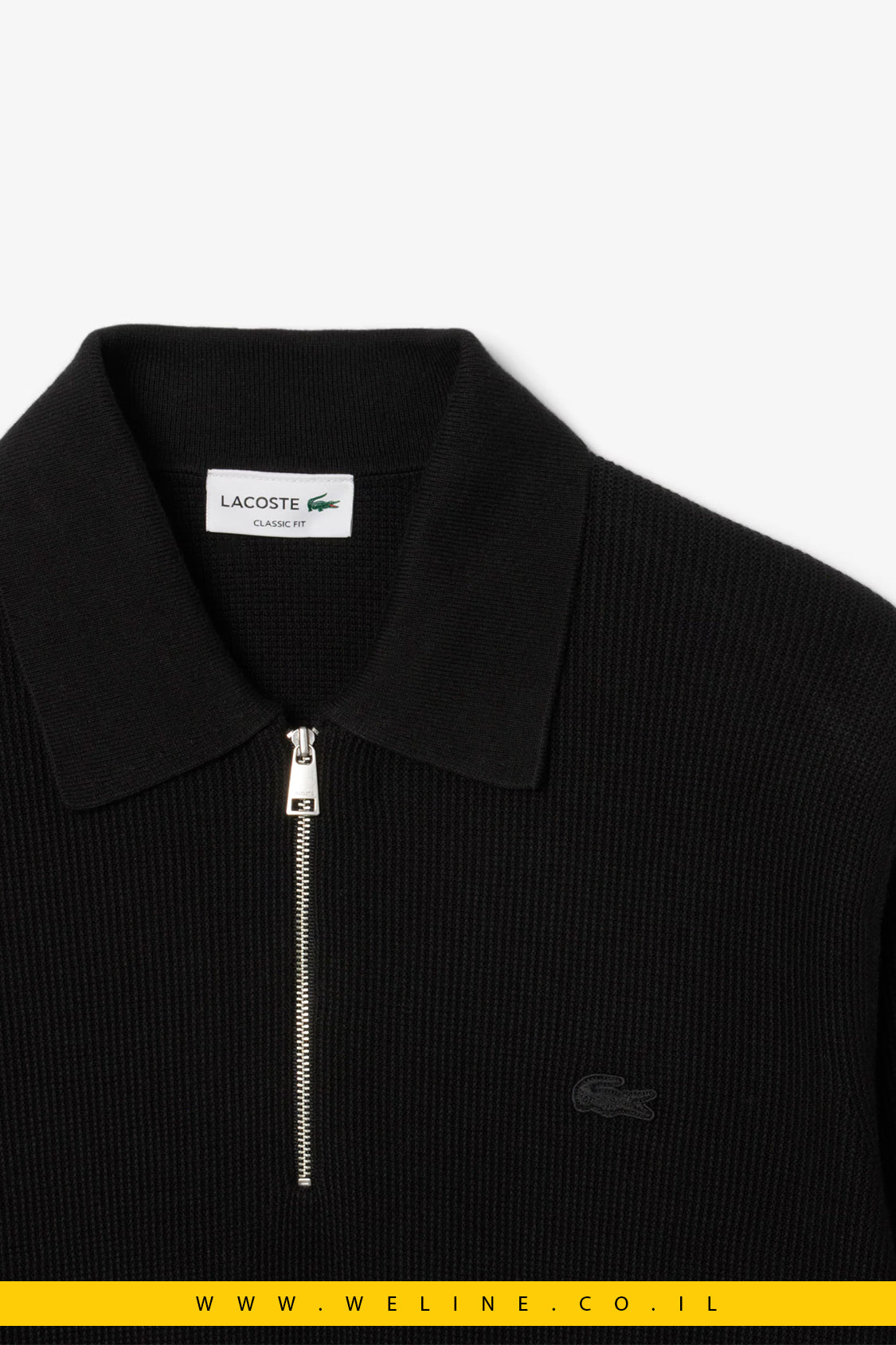 סוודר גברים חצי רוכסן עם צווארון פולו – Lacoste