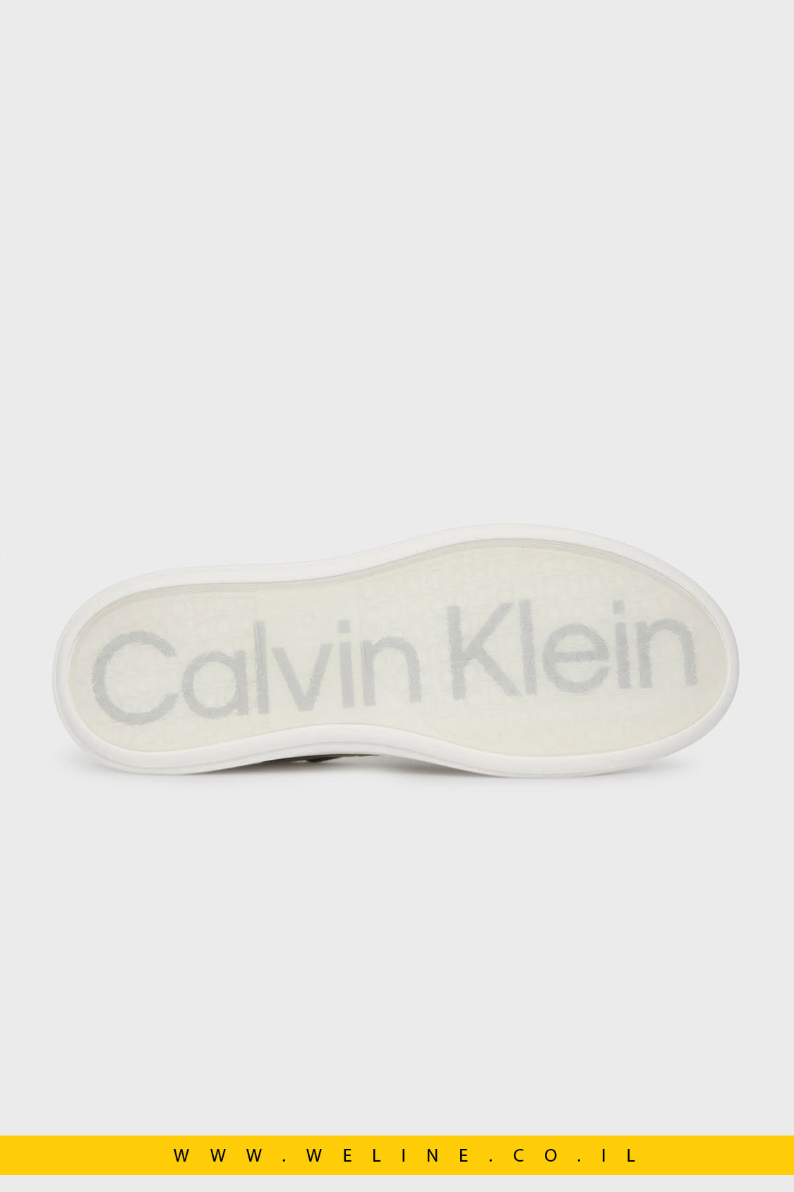 נעלי סניקרס לגבר Calvin Klein עם מונוגרם בצבע לבן