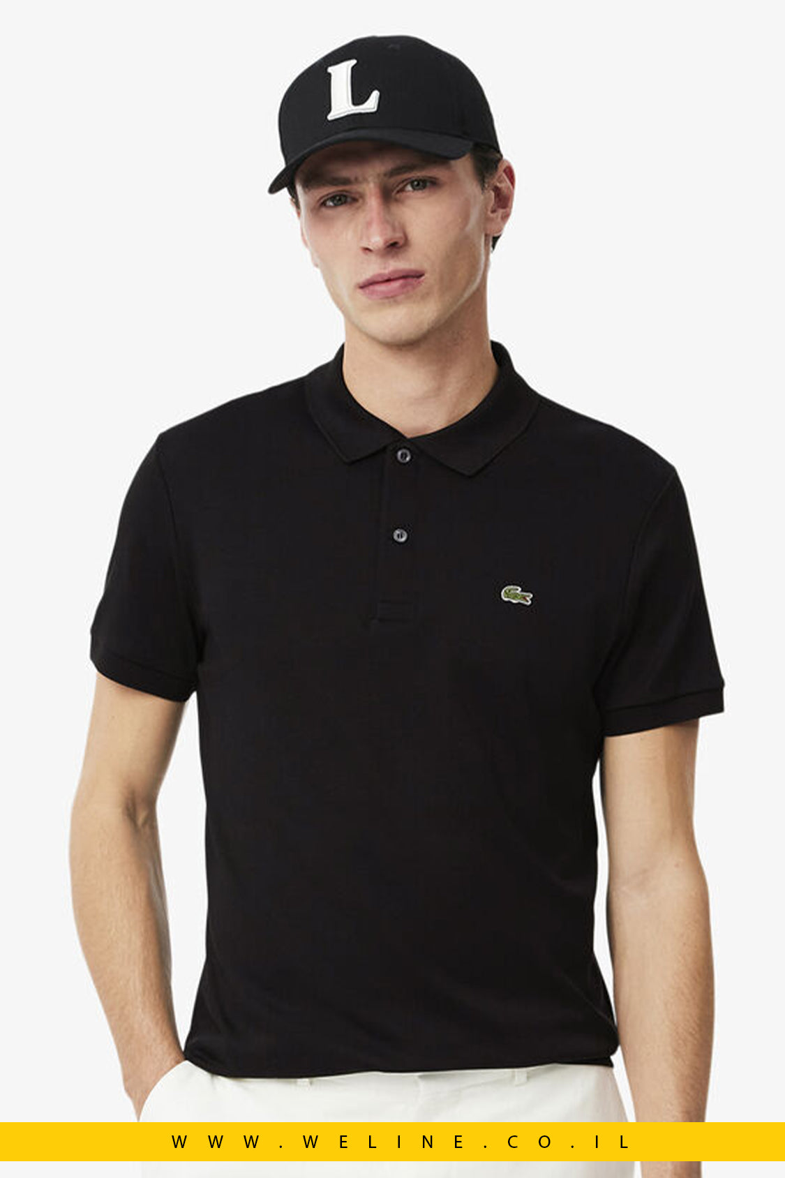 חולצת פולו כותנת פימה לגברים – גזרה רגילה | Lacoste