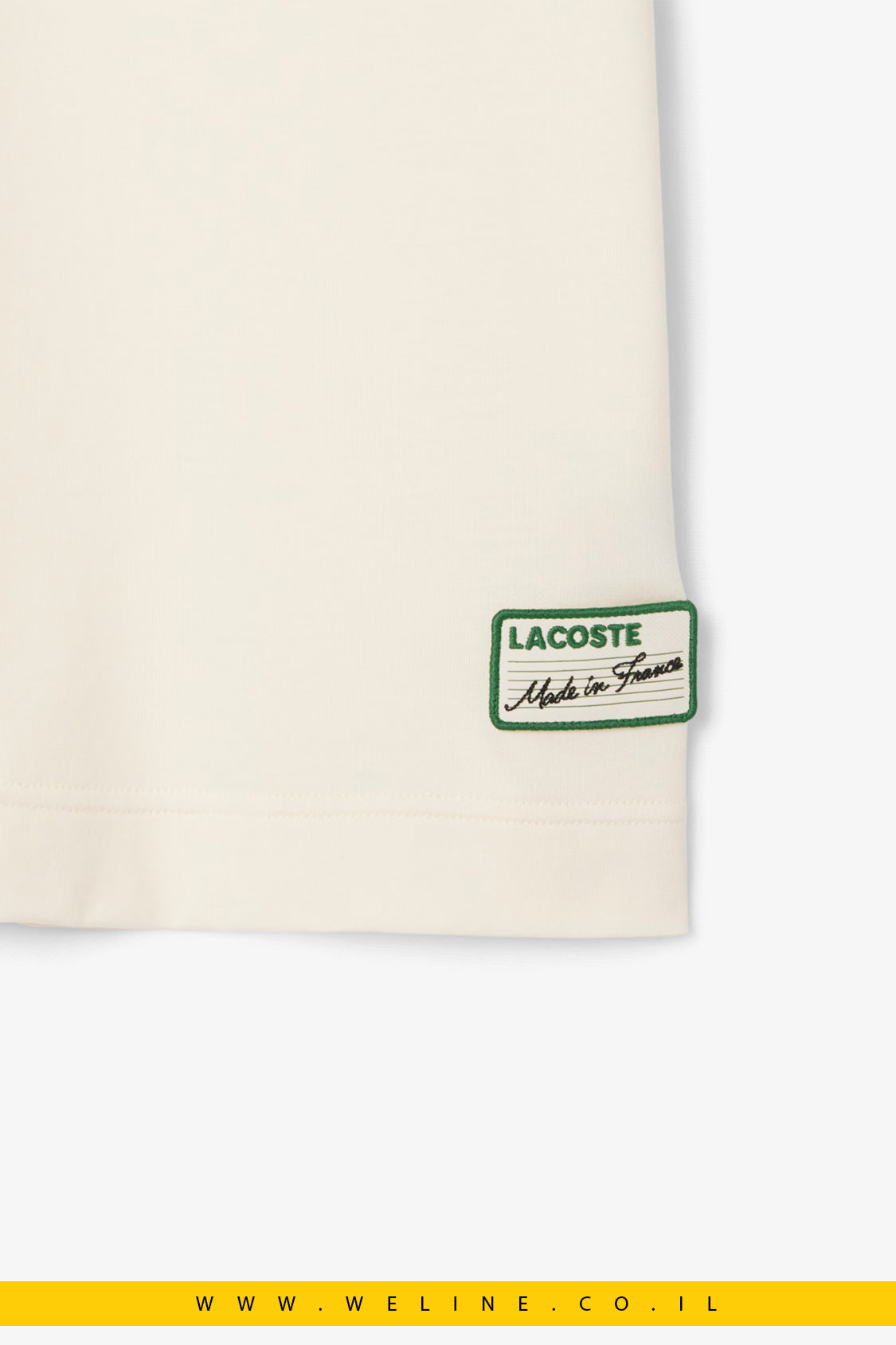 חולצת T צרפתית עם צווארון מפוספס Lacoste