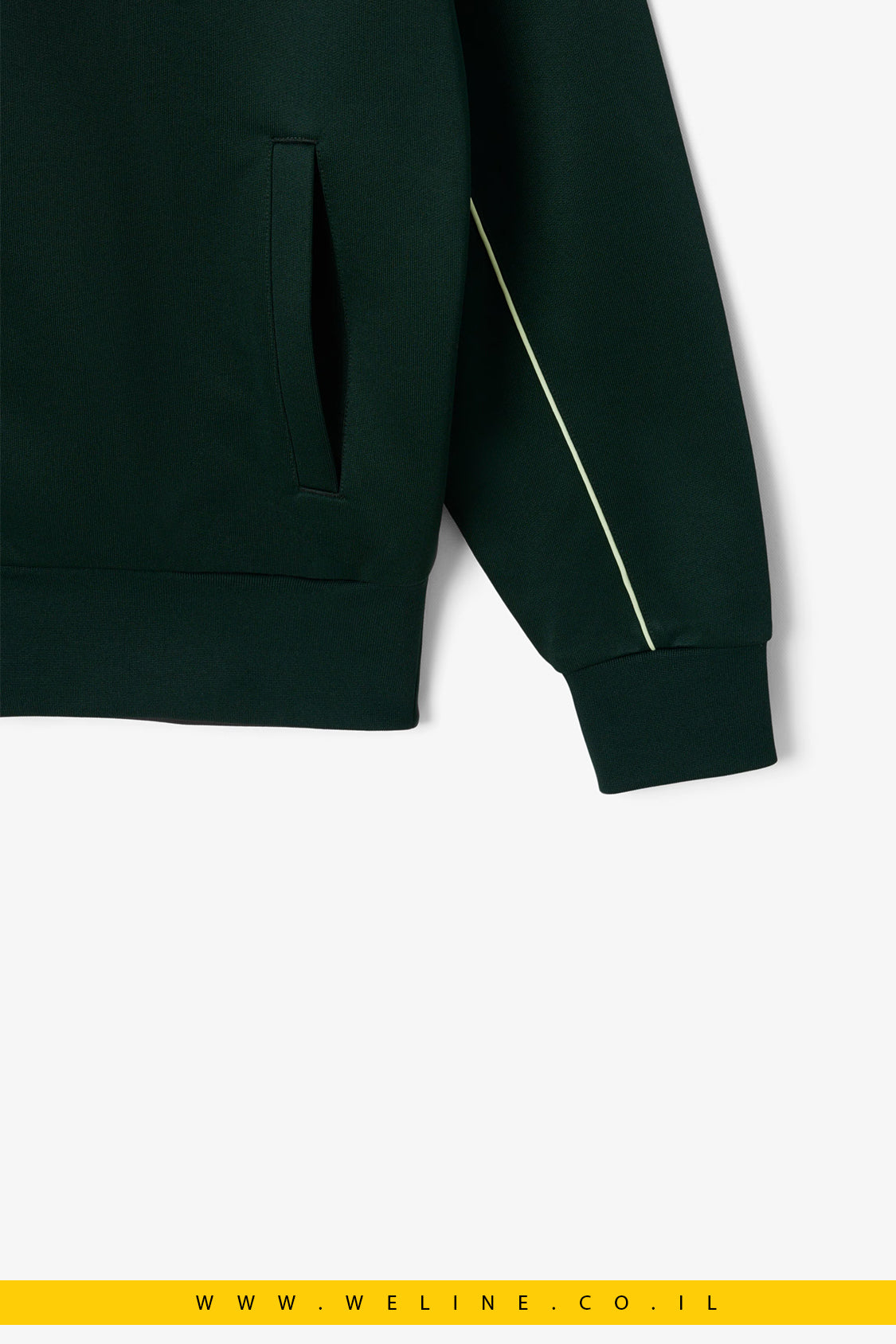 סווטשירט פליס עם אפקט סאטן ורוכסן – Lacoste