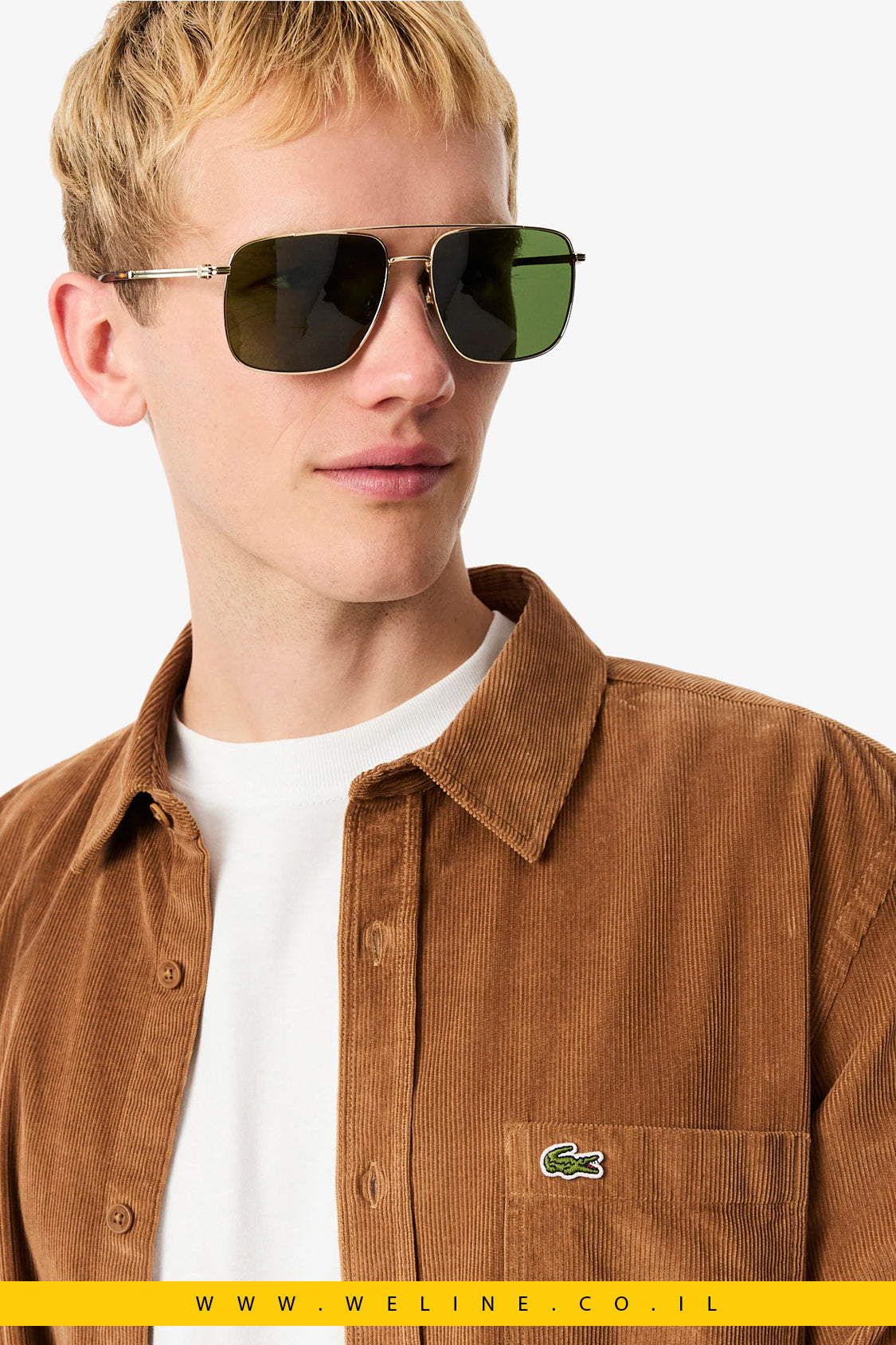 חולצת קורדורוי לגברים – Lacoste