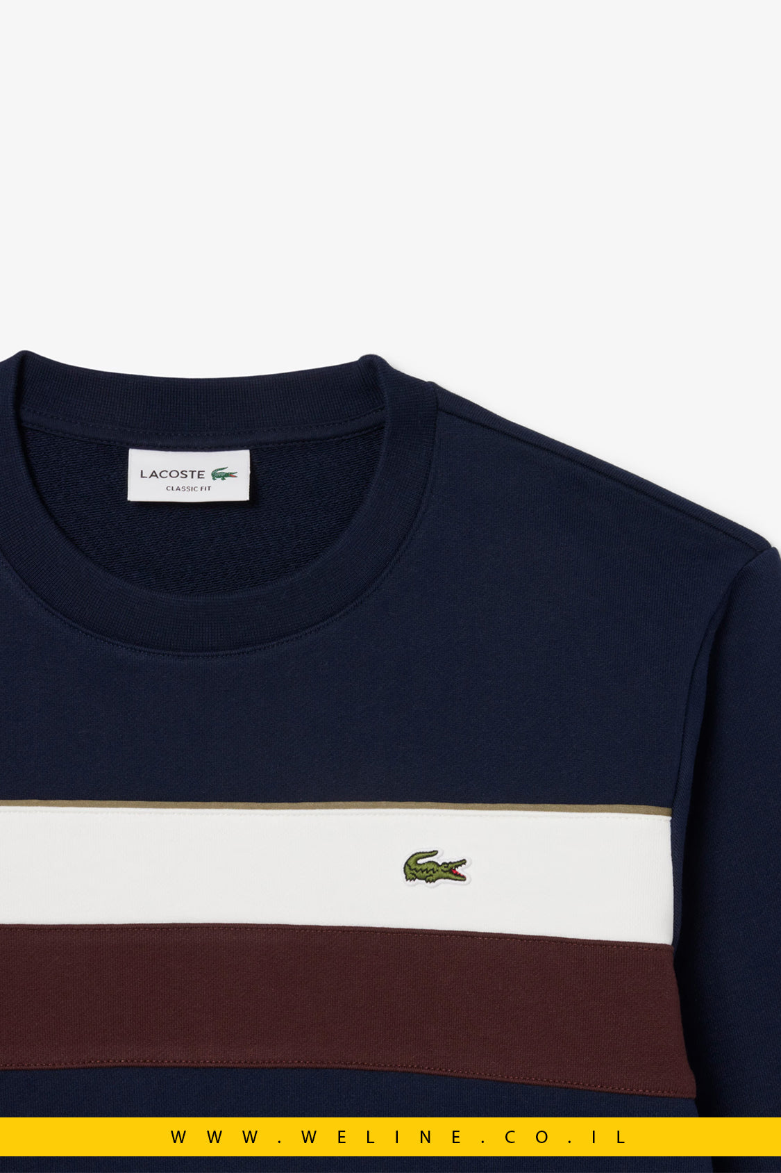 סווטשירט פליז Colour-Block לגברים Lacoste