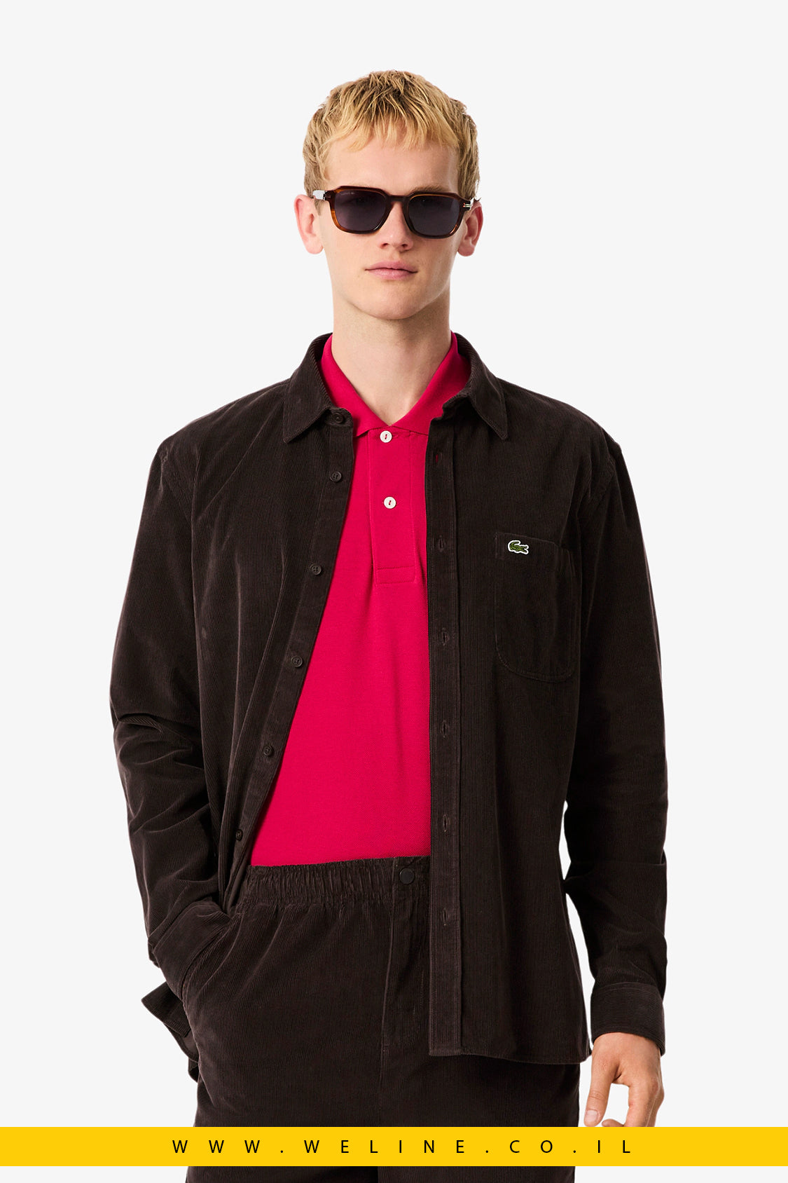 חולצת קורדורוי לגברים – Lacoste Regular Fit