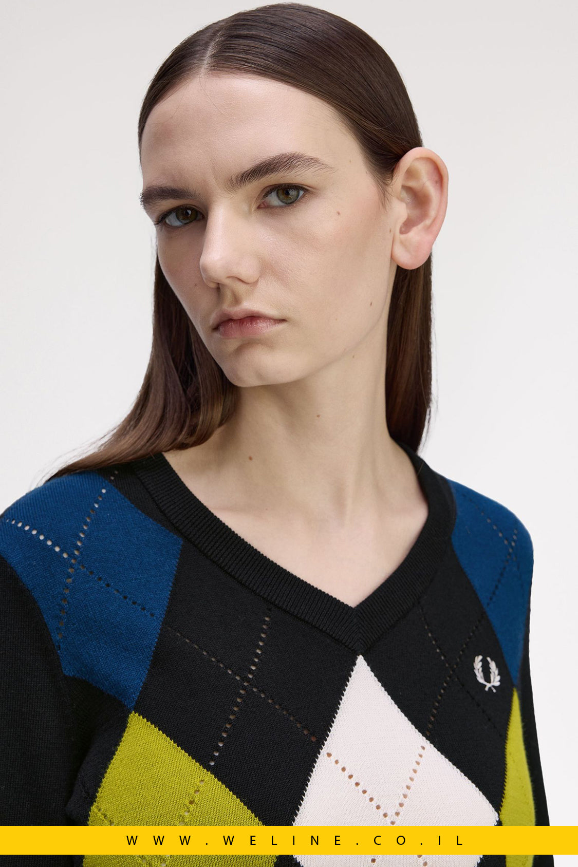 סוודר ארגייל בעיטור Pointelle – Fred Perry