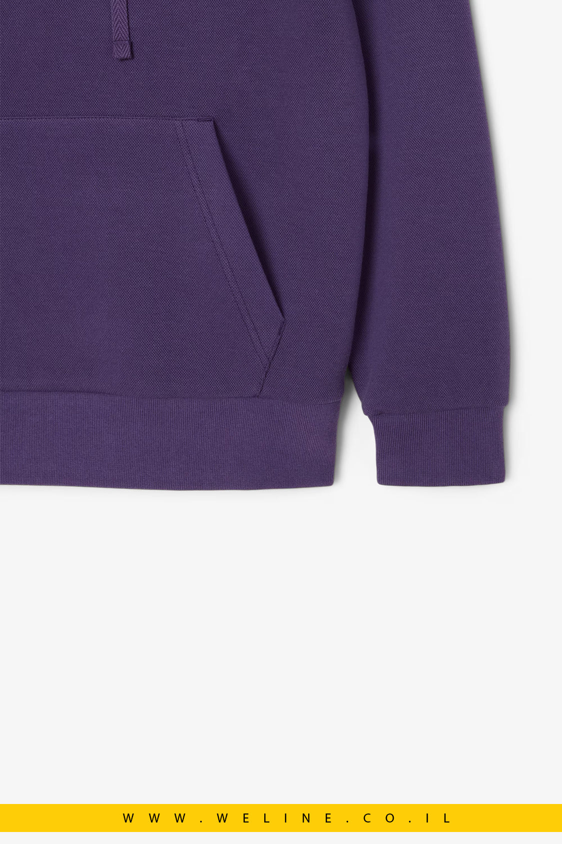 קפוצ’ון נשים Piqué בצבע סגול – Lacoste