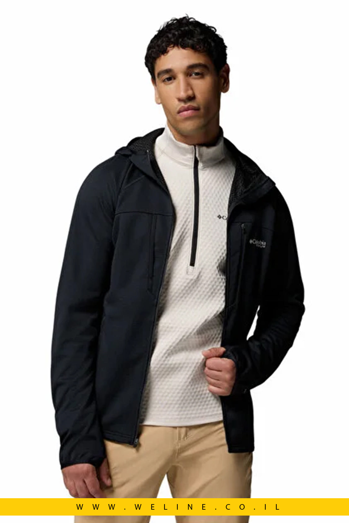 קפוצ’ון טכני שחור לגברים – Columbia Arctic Crest Bonded