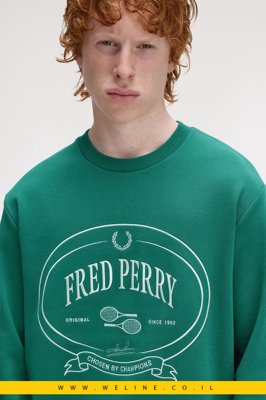 סווטשירט לגברים – Chosen By Champions בצבע ירוק Sport Green