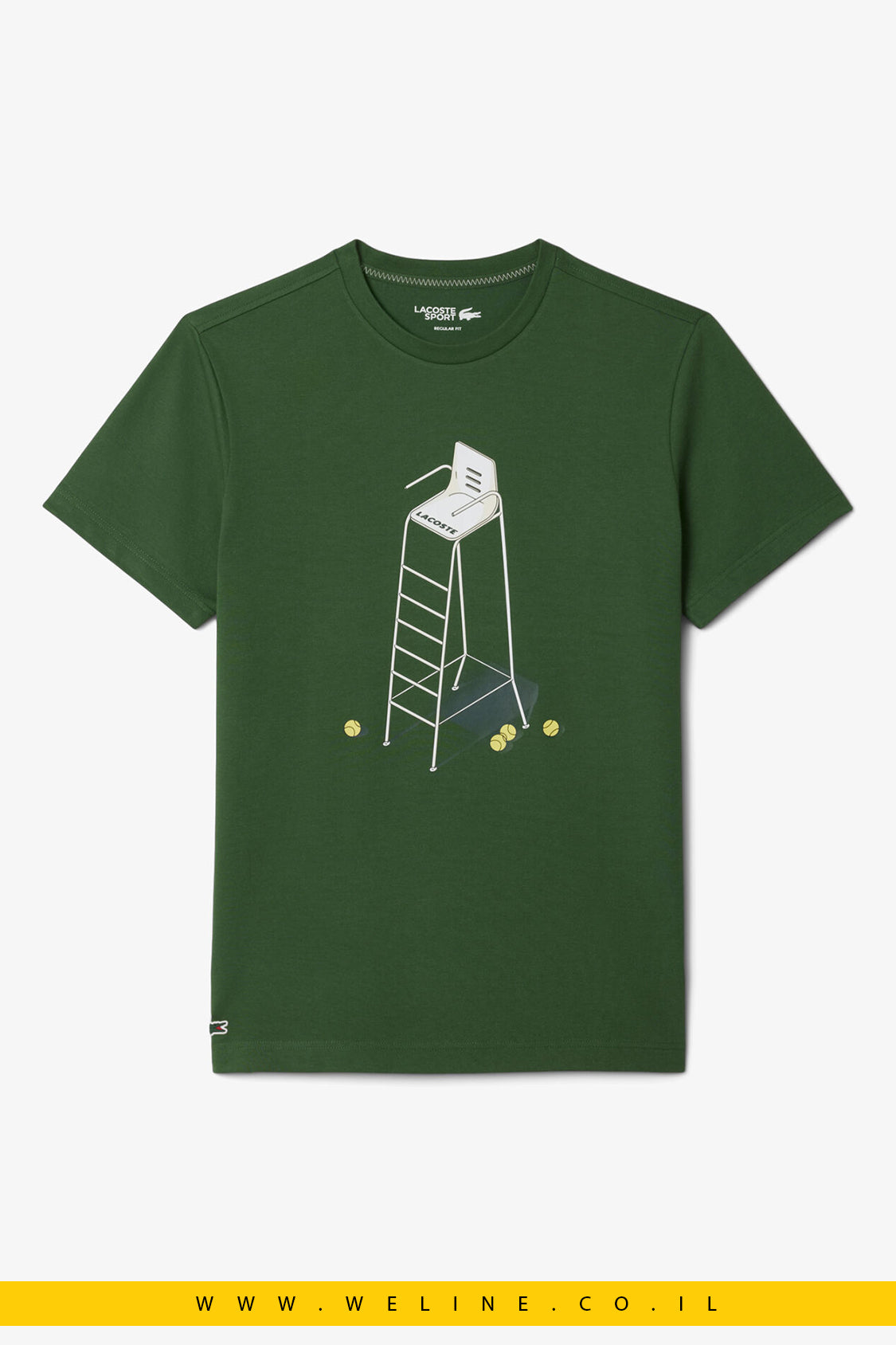 חולצת טי לגברים בהשראת טניס קלאסי – עם הדפס Heritage | Lacoste