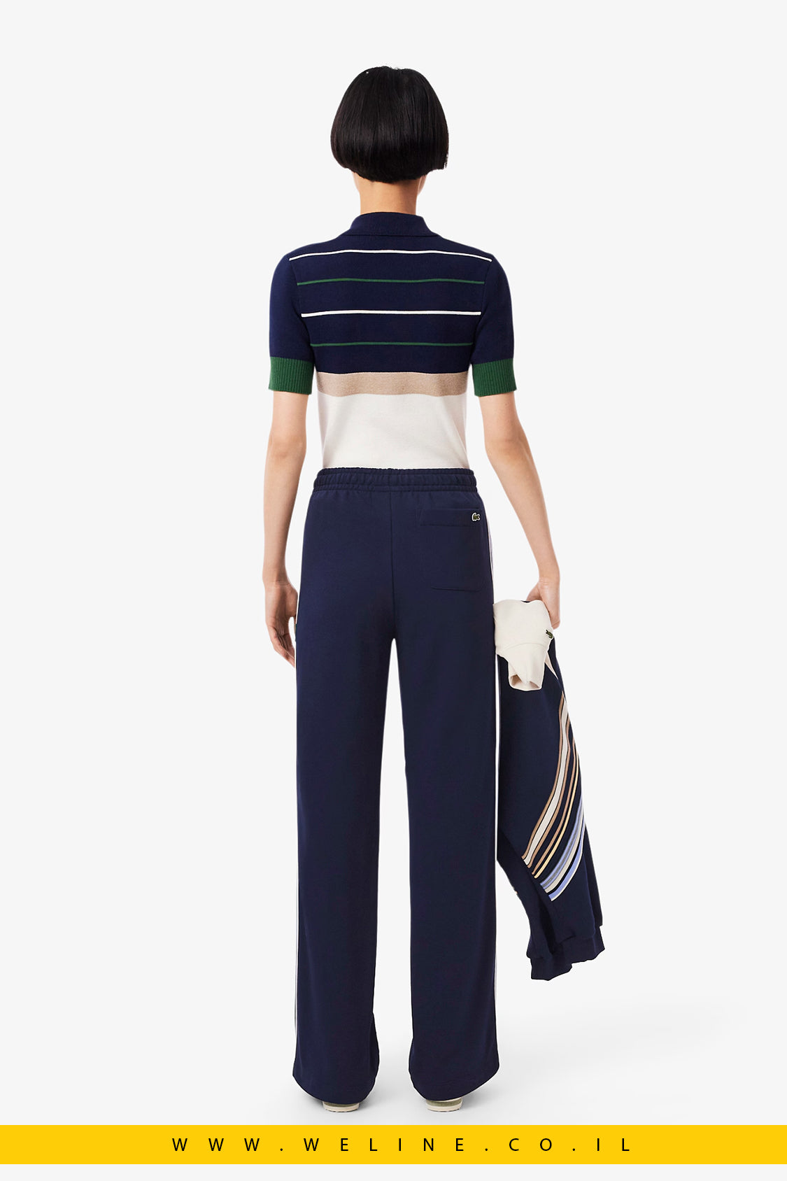 מכנסי טרנינג נשים Lacoste French Made – כחול