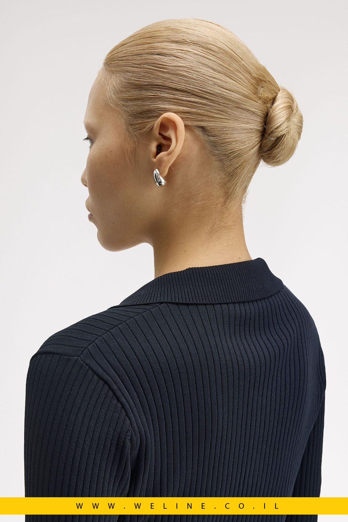 חולצת פולו סרוגה עם מרקם ריב – Fred Perry