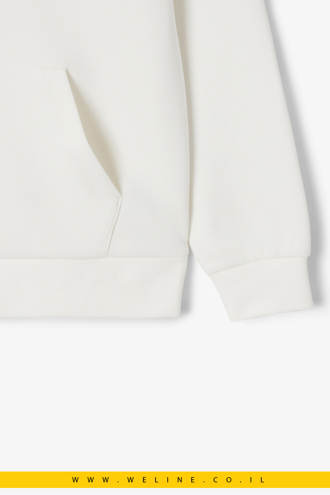 קפוצ’ון נשים Piqué לבן – Lacoste