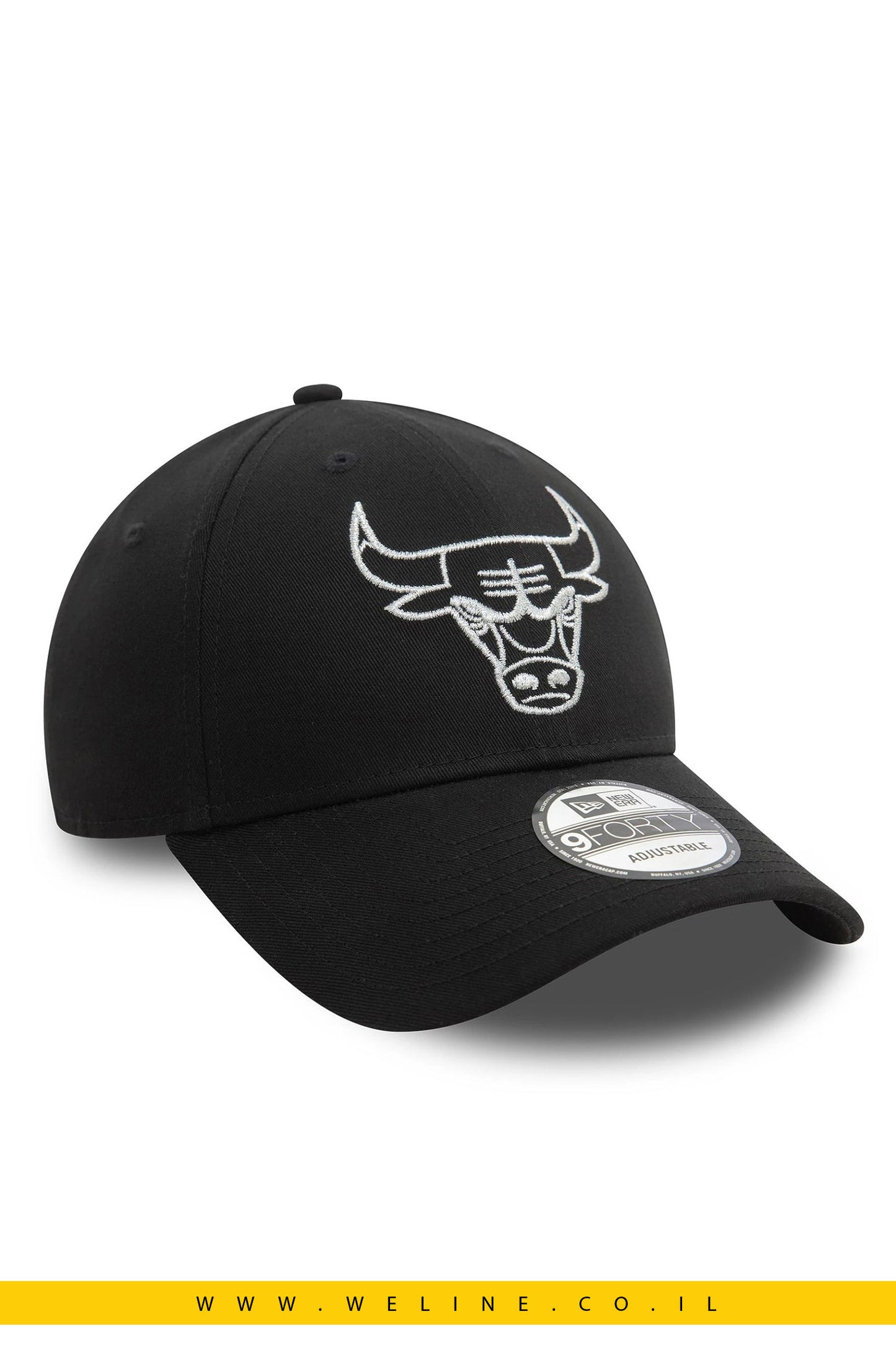 כובע Chicago Bulls Metallic Outline Black 9FORTY Adjustable