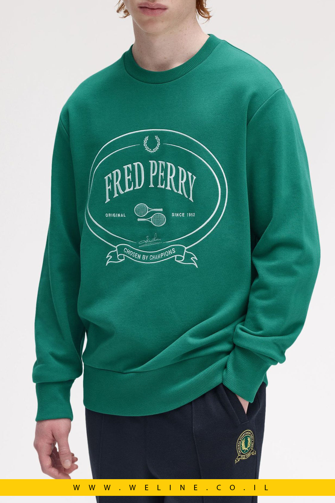 סווטשירט לגברים – Chosen By Champions בצבע ירוק Sport Green