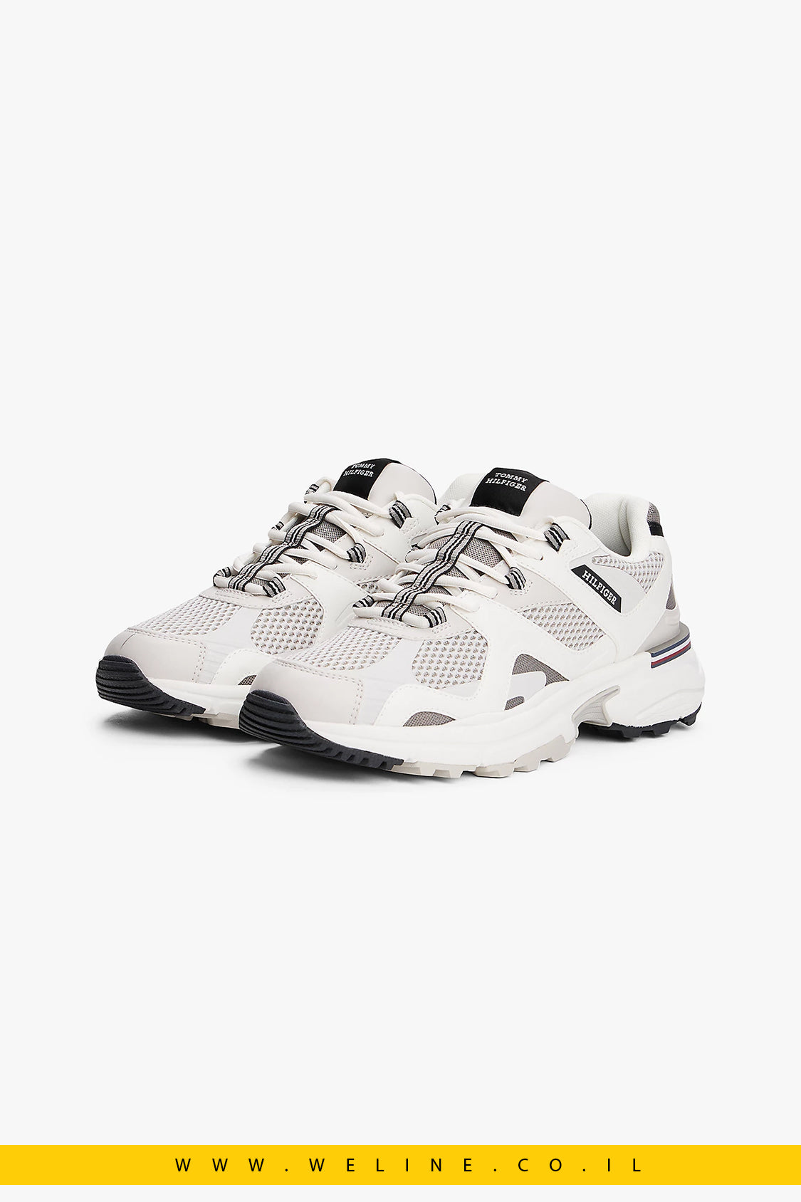 נעלי סניקרס Chunky לגברים – Hilfiger Monotype Mixed Texture
