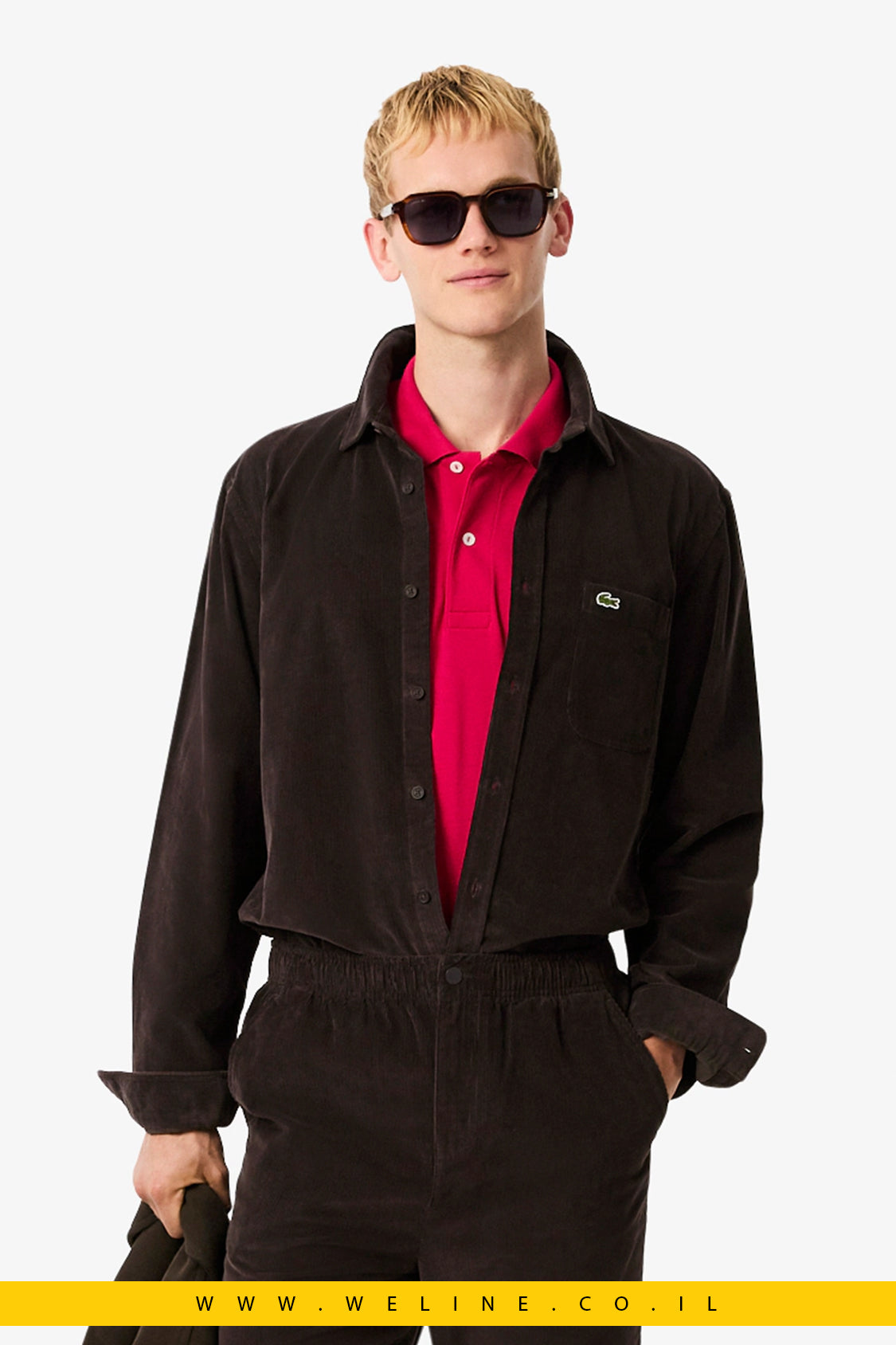 חולצת קורדורוי לגברים – Lacoste Regular Fit