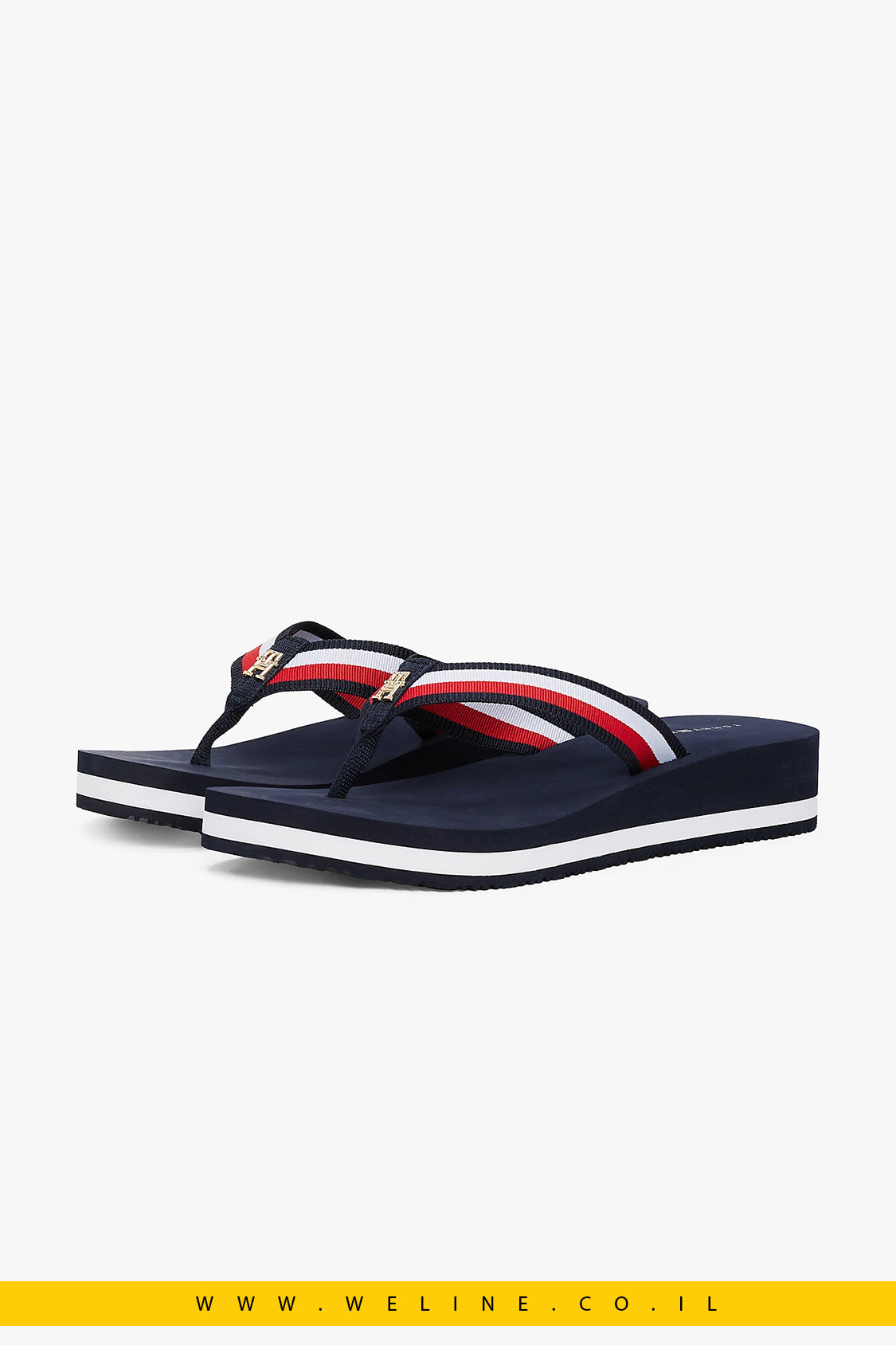 כפכפי פלטפורמה לנשים עם רצועות ממותגות – Tommy Hilfiger