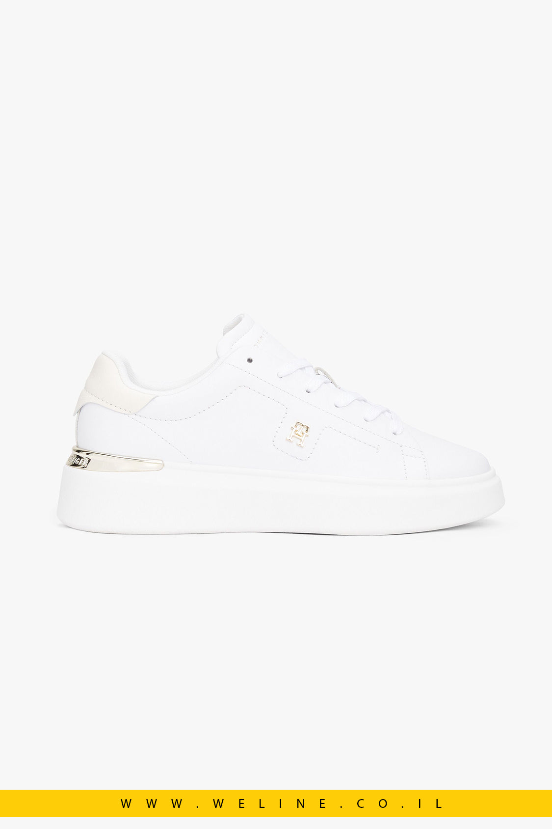 סניקרס נשים מעור עם מונוגרמת TH – Tommy Hilfiger