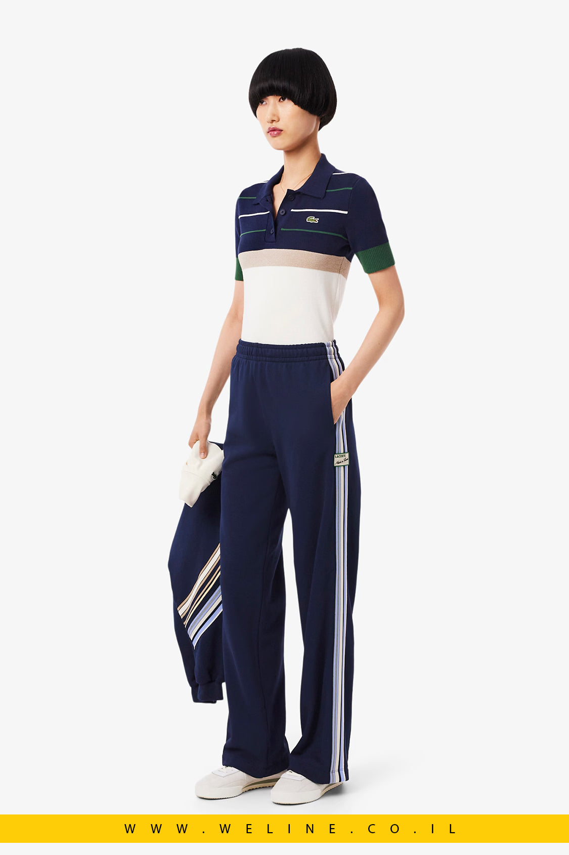 מכנסי טרנינג נשים Lacoste French Made – כחול