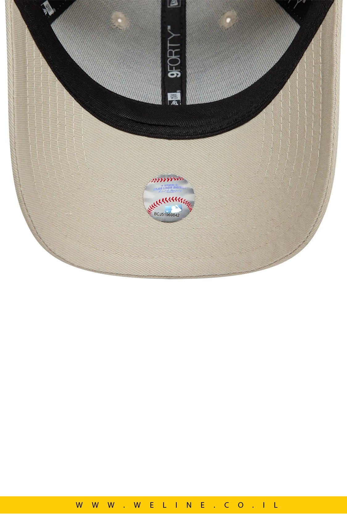 כובע 9FORTY LA Dodgers קרם עם פאץ' צדדי - WELINE.CO.IL