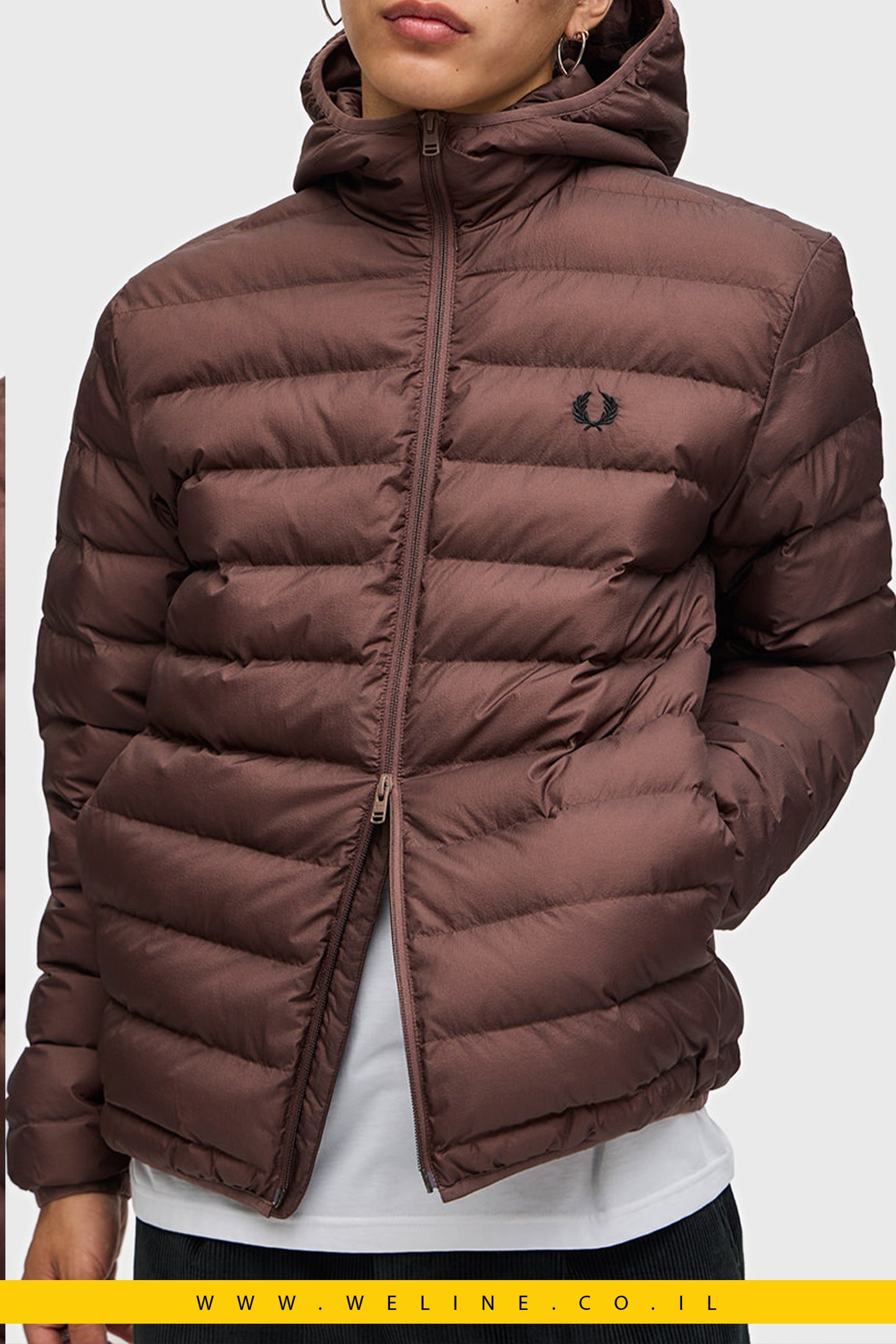 מעיל מבודד עם קפוצ'ון