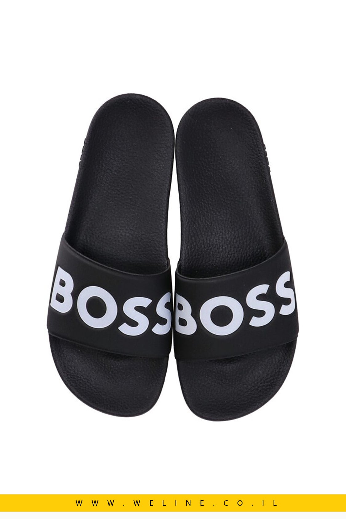 כפכפי גברים BOSS Aryeh Sliders – צבע שחור - WELINE.CO.IL