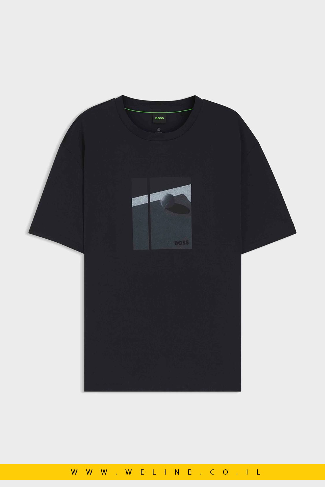 טי - שירט BOSS לגברים Tennis Artwork Pima Cotton – צבע כחול כהה - WELINE.CO.IL
