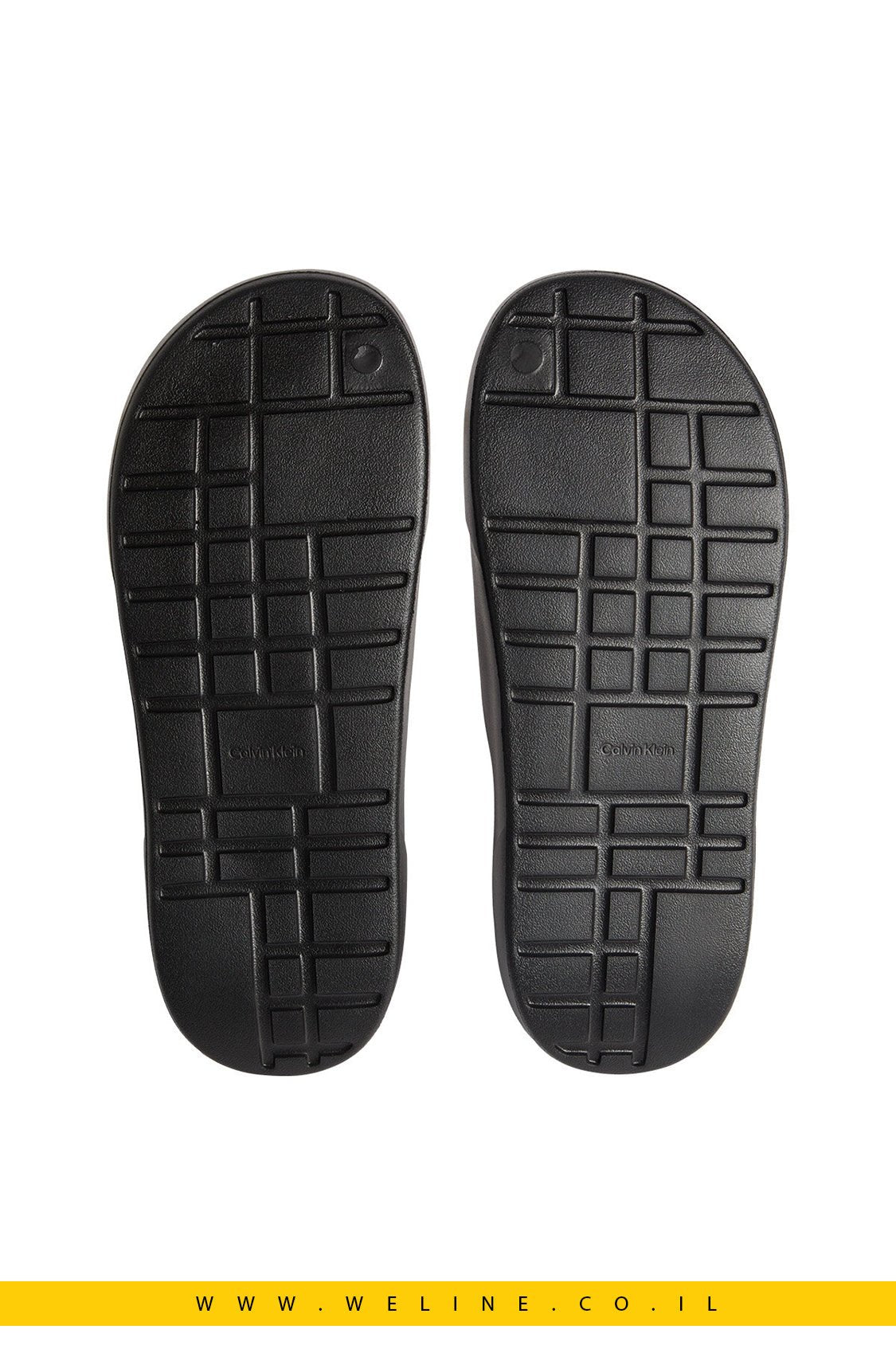 כפכפי סלייד גברים Calvin Klein Jeans Chunky One Piece – צבע שחור - WELINE.CO.IL