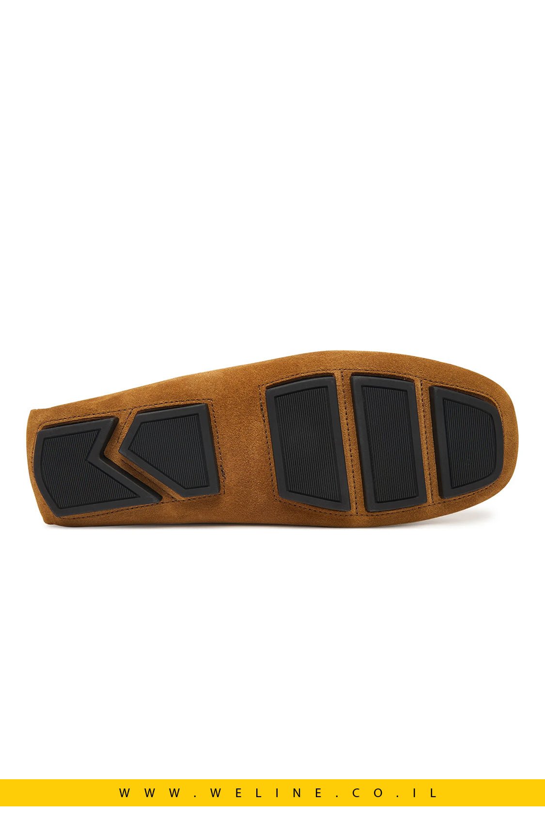 מוקסינים Calvin Klein Square Driver Suede – צבע חום (Camel GE9) - WELINE.CO.IL