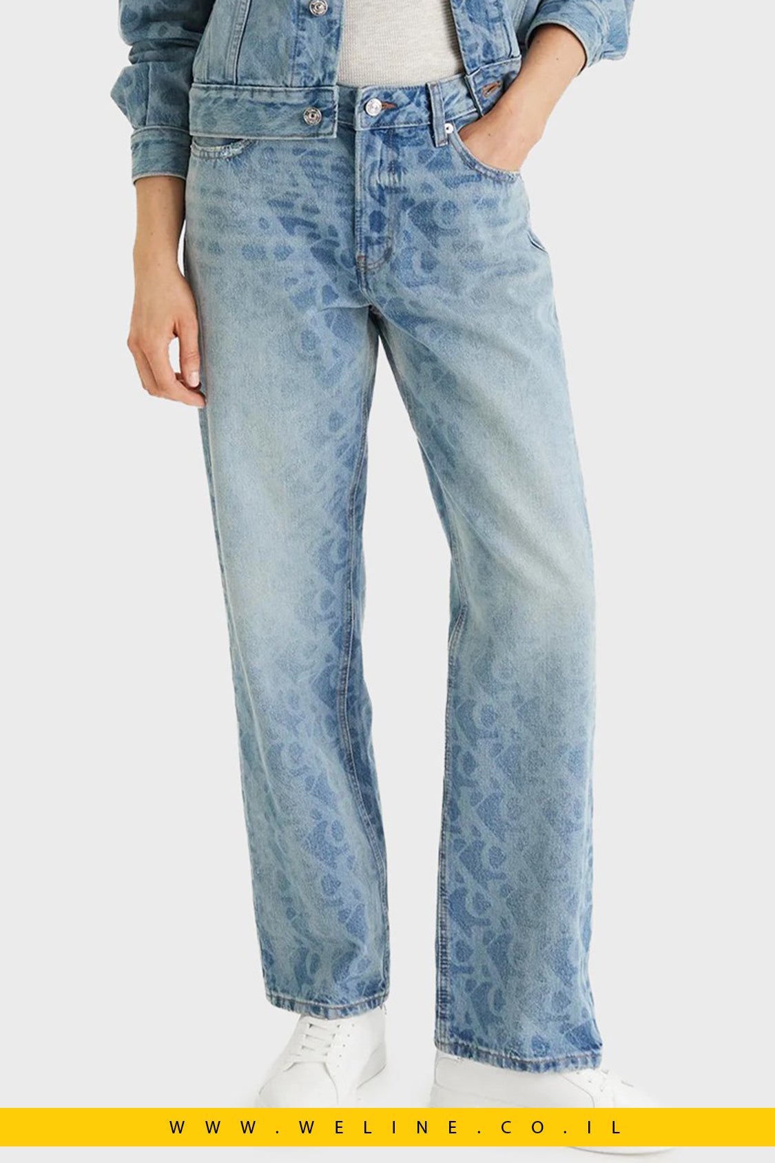 ג’ינס נשים Calvin Klein Straight Fit – מותן רגילה | צבע כחול - WELINE.CO.IL