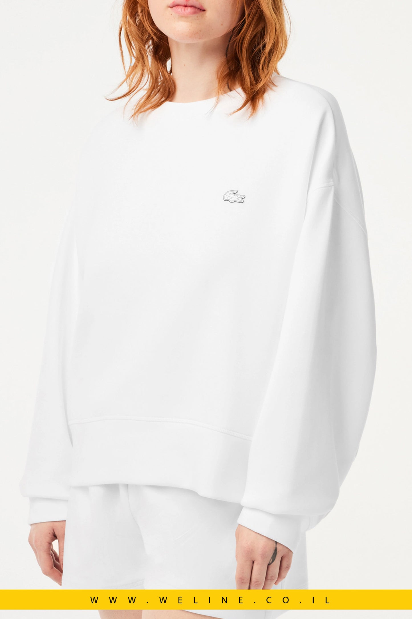 סווטשירט כותנה בגזרה רחבה (Oversized Cotton Sweatshirt).