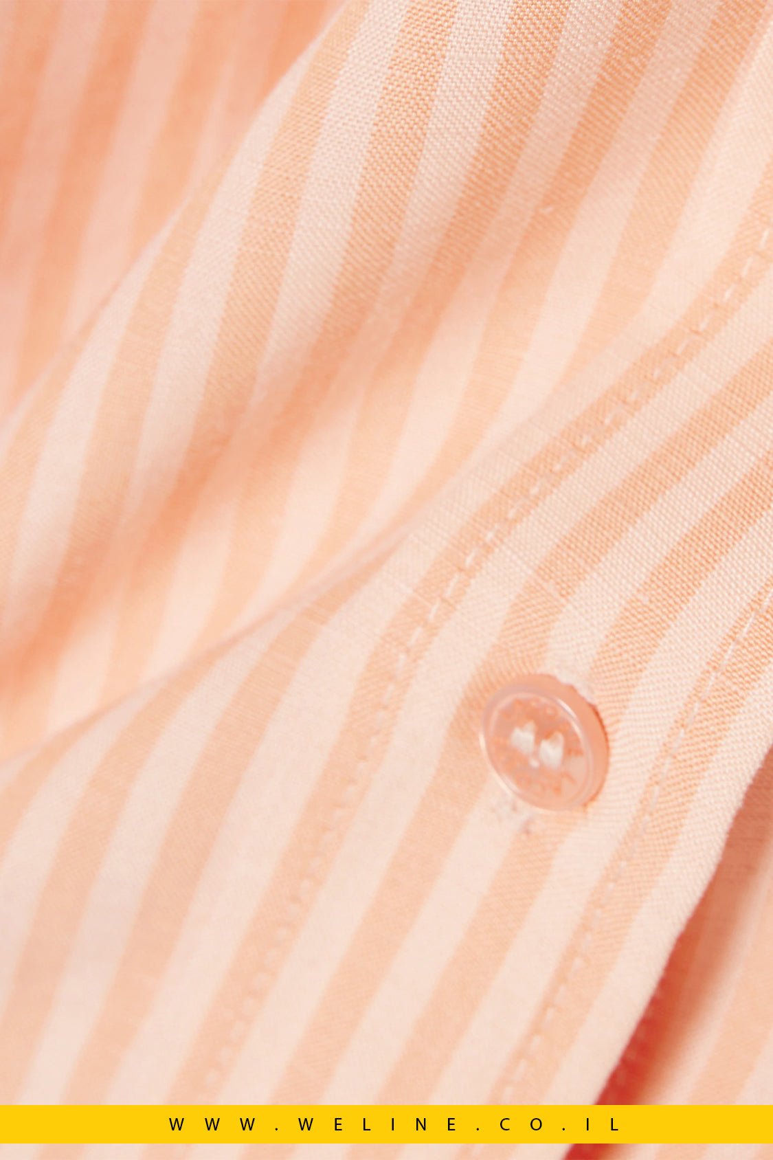 חולצת נשים Lacoste Oversized Linen Blend Shirt – צבע Rose / Orange - WELINE.CO.IL