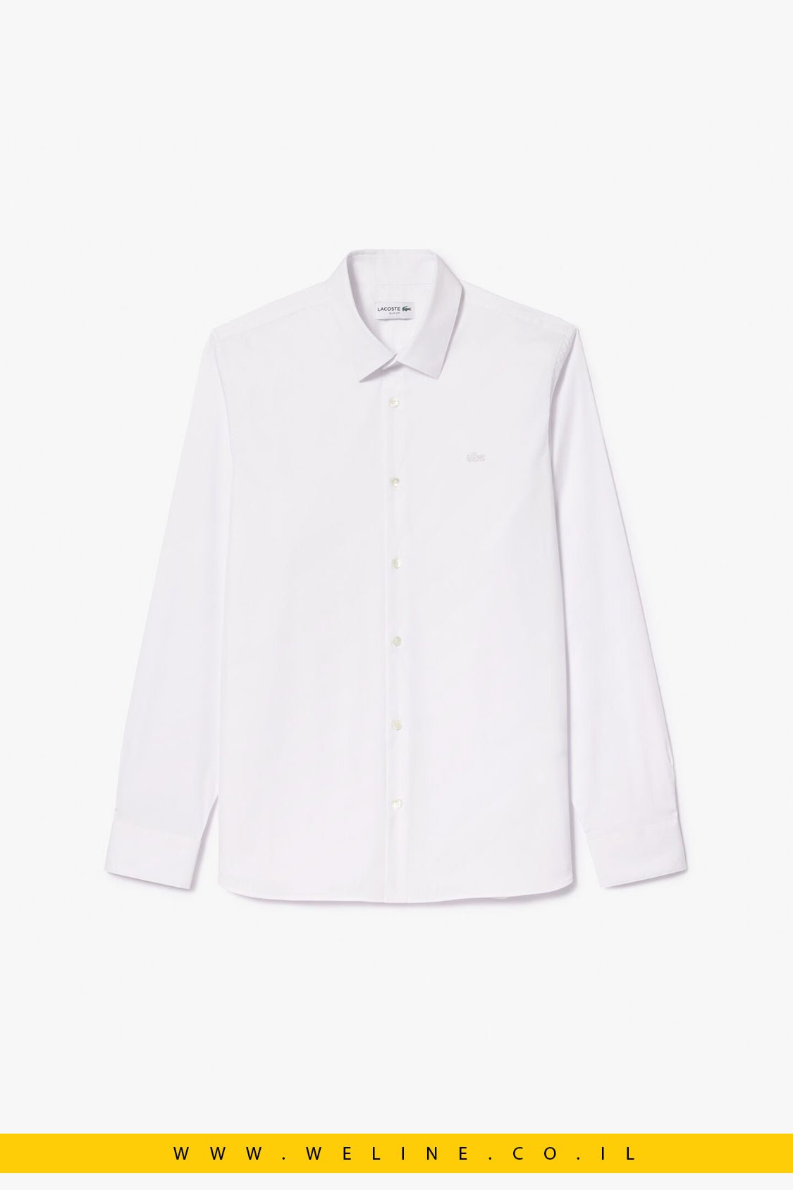 חולצה מכופתרת Slim Fit Stretch Poplin – Lacoste - WELINE.CO.IL