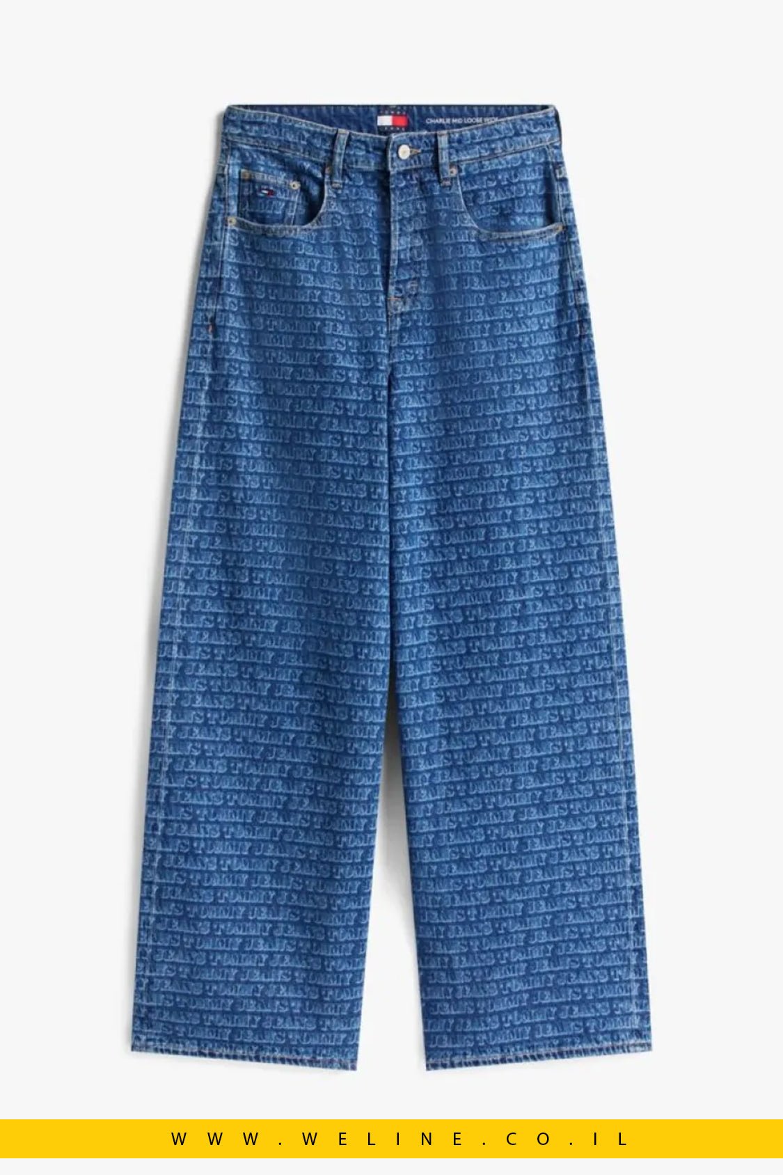 ג’ינס נשים Spell - Out Mid Rise Loose – Tommy Jeans - WELINE.CO.IL