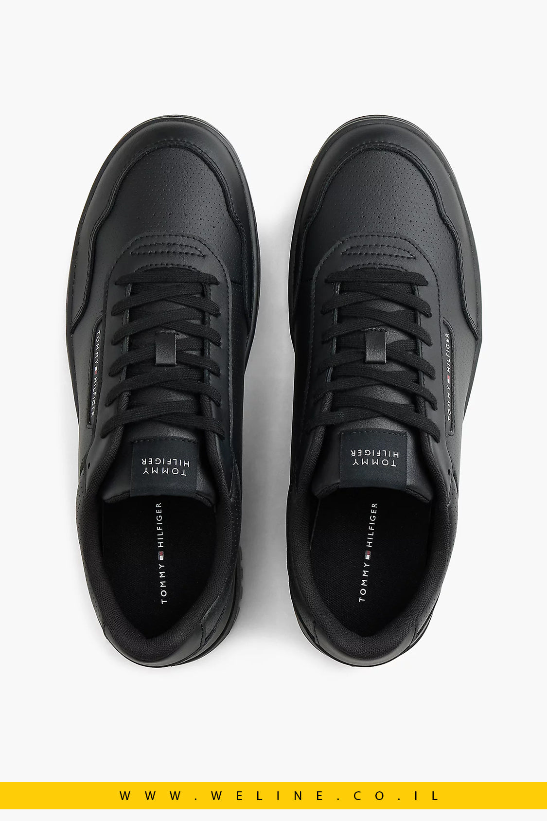 נעלי סניקרס גברים Tommy Hilfiger Fine Cleat Basketball Trainers With Leather - WELINE.CO.IL