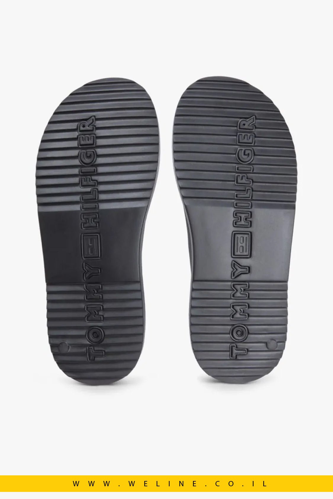 כפכפי גברים Tommy Hilfiger Lightweight Pin Buckle Pool Slides – צבע שחור - WELINE.CO.IL