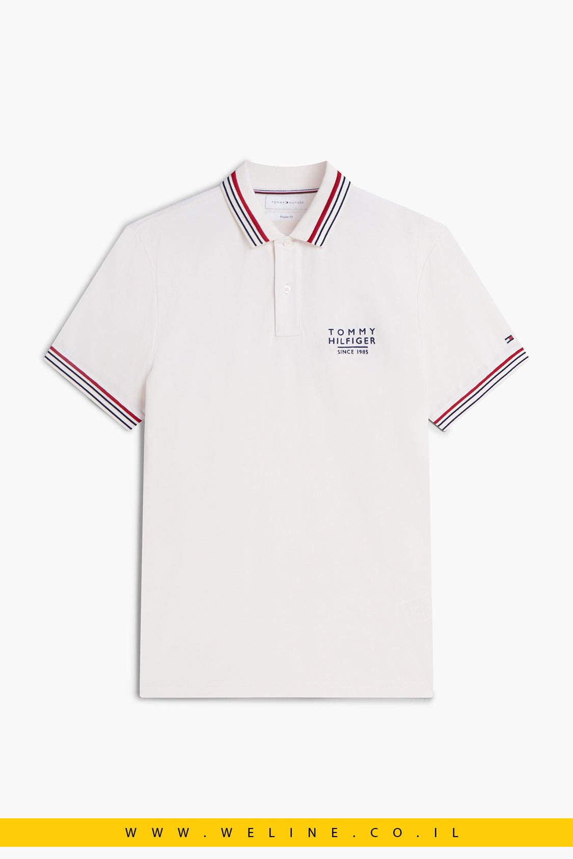 חולצת פולו Tommy Hilfiger Regular Fit Signature Collar - WELINE.CO.IL