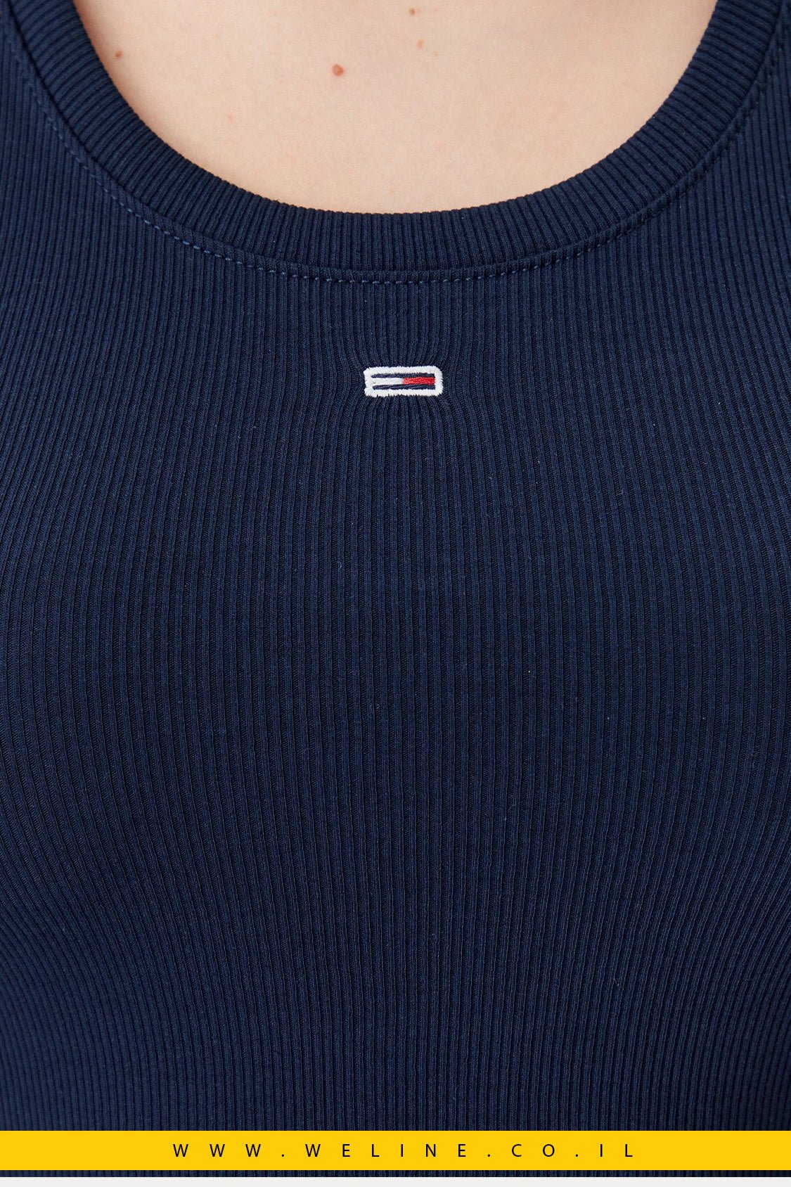 גופיית נשים Tommy Jeans Essential – צבע Dark Night Navy - WELINE.CO.IL