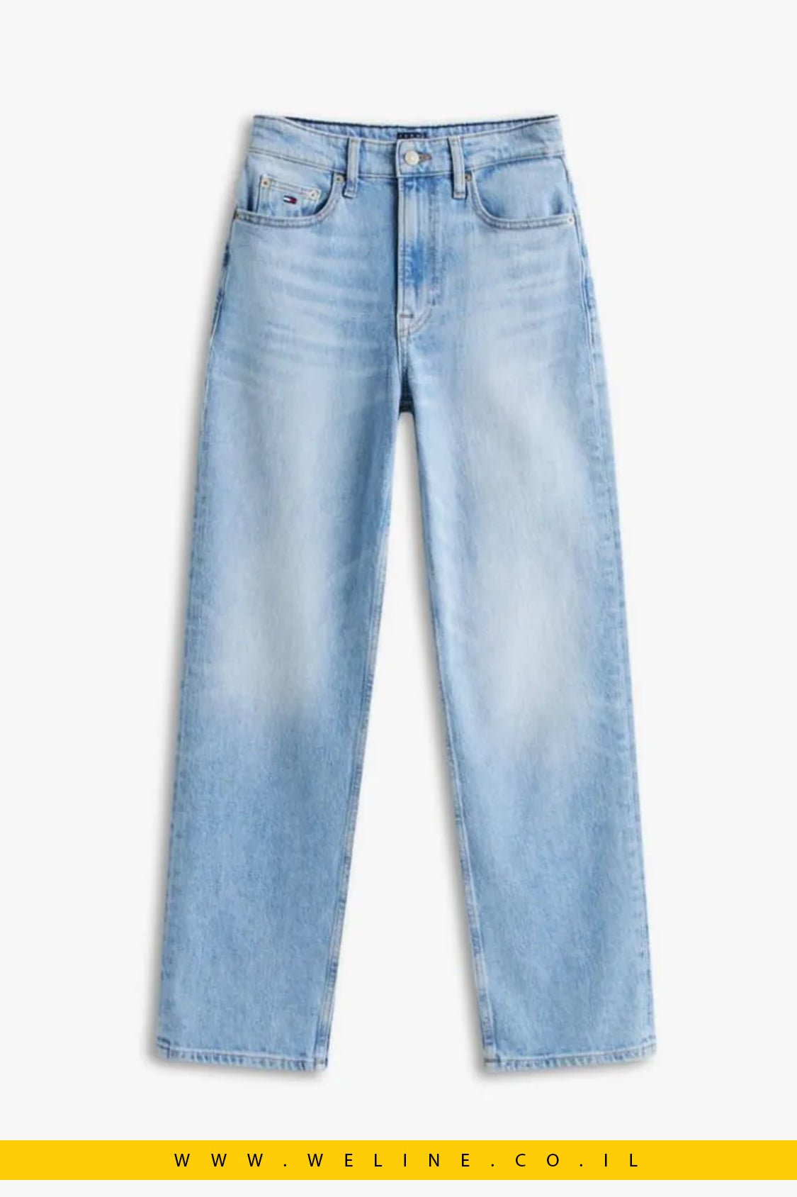ג'ינס נשים Tommy Jeans High Rise Slim Straight Leg - WELINE.CO.IL